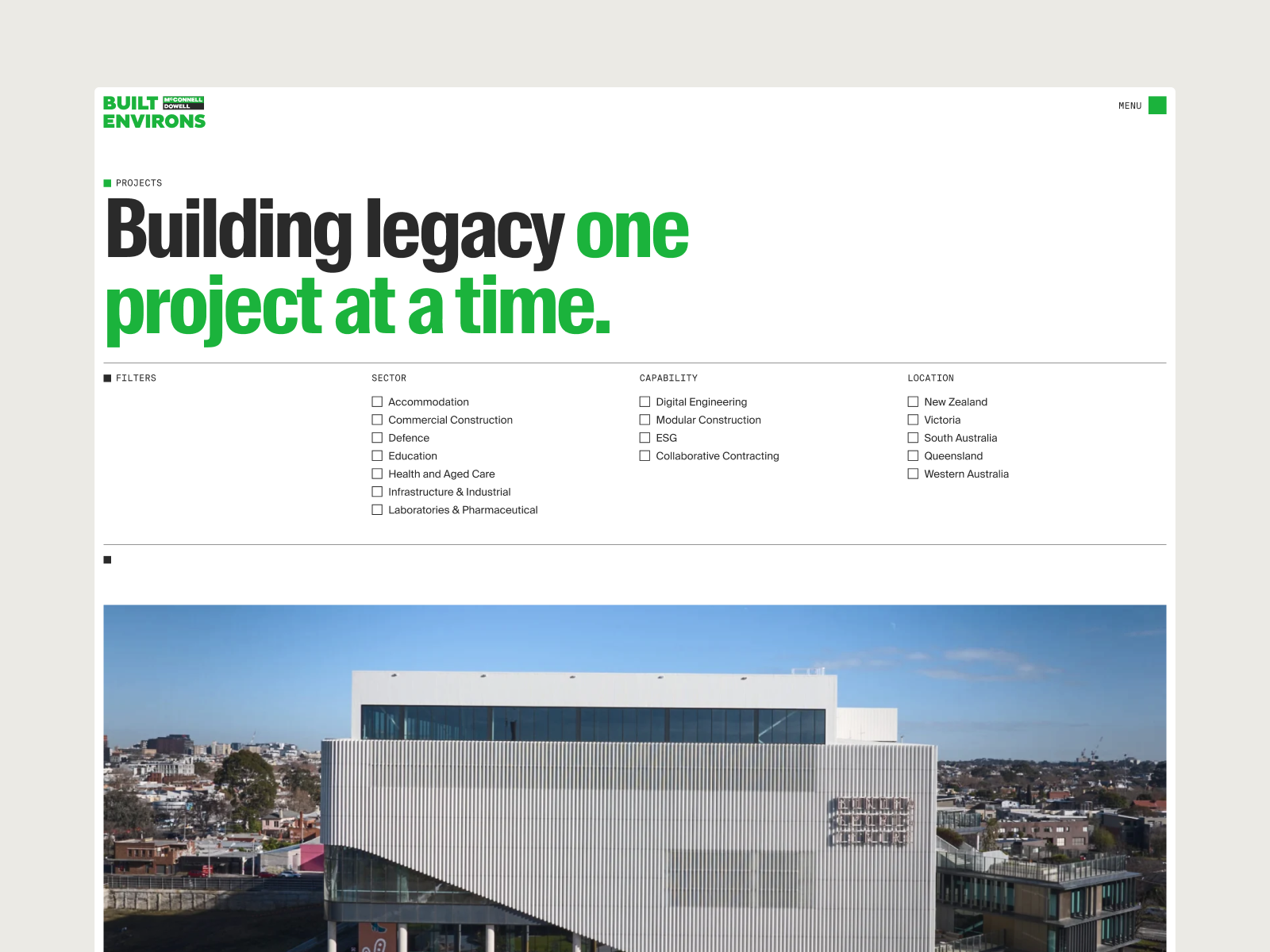 Gallery of projects filtered by Sector,...