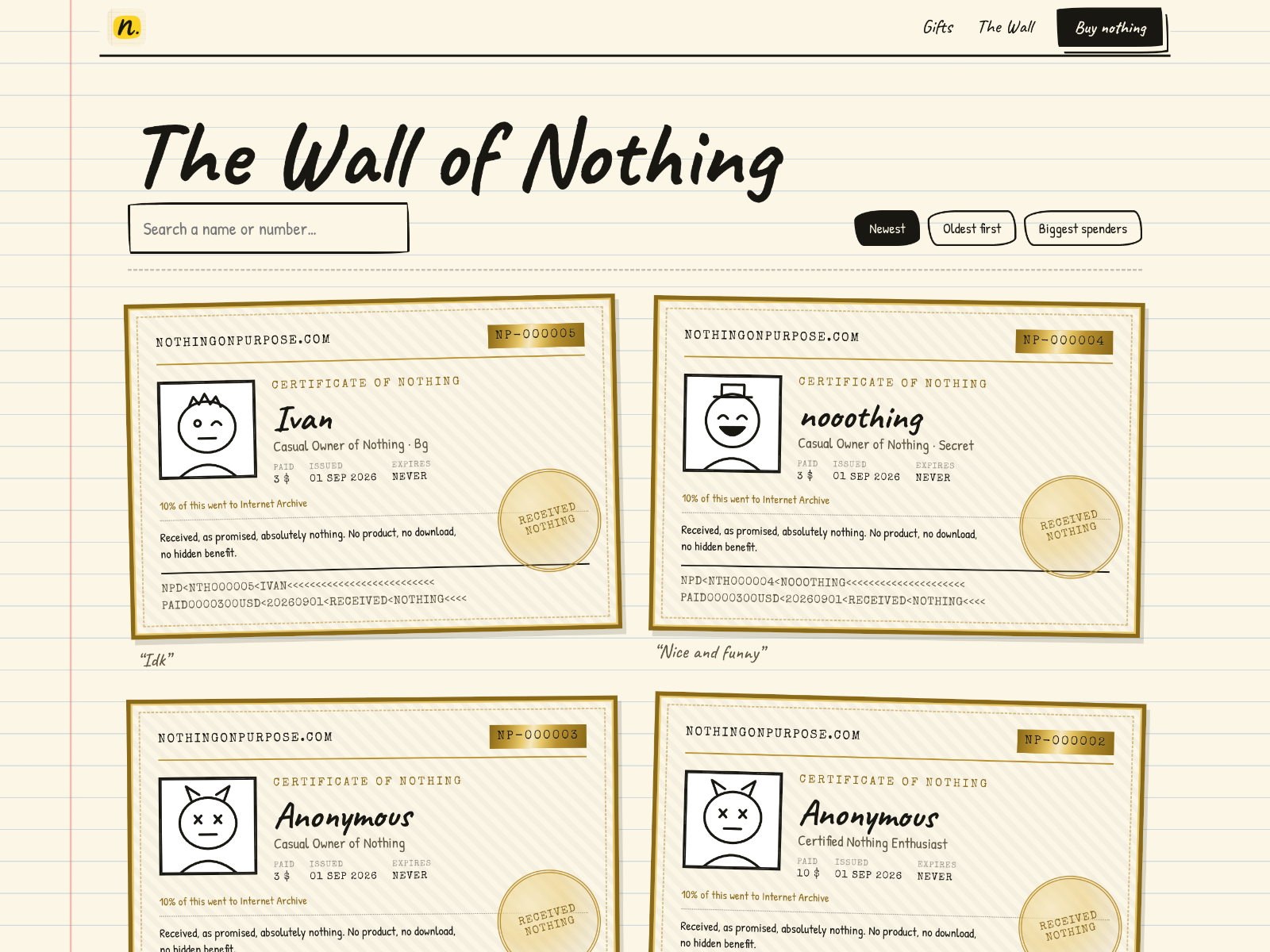 nothing