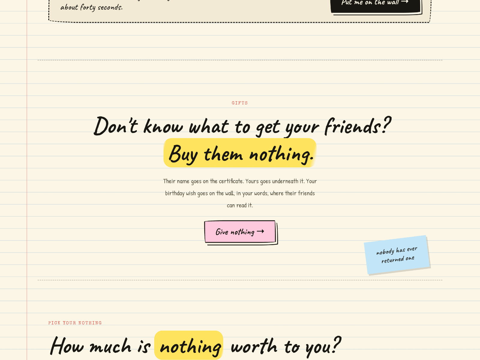 nothing