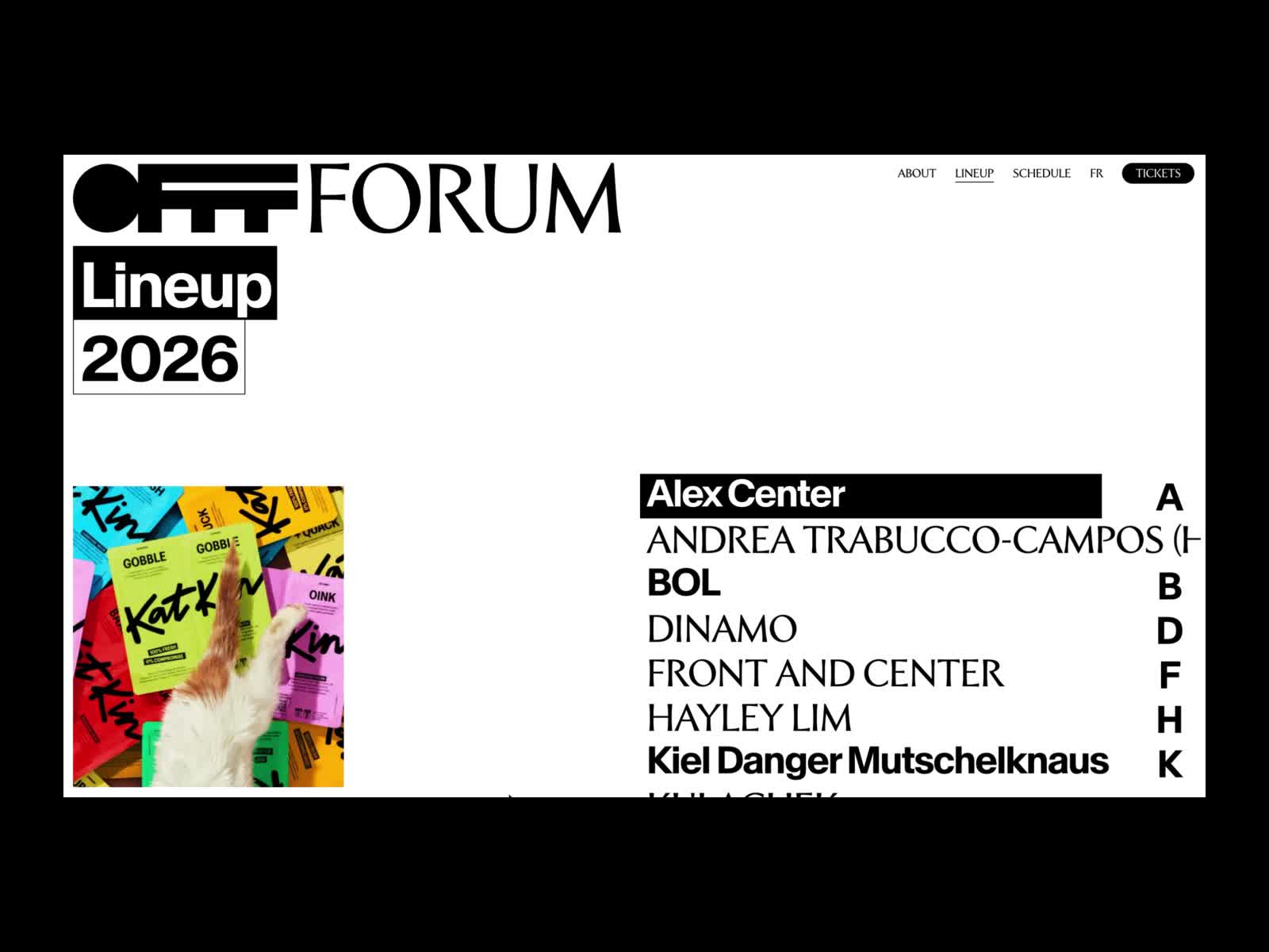 OFFFForum - Line up