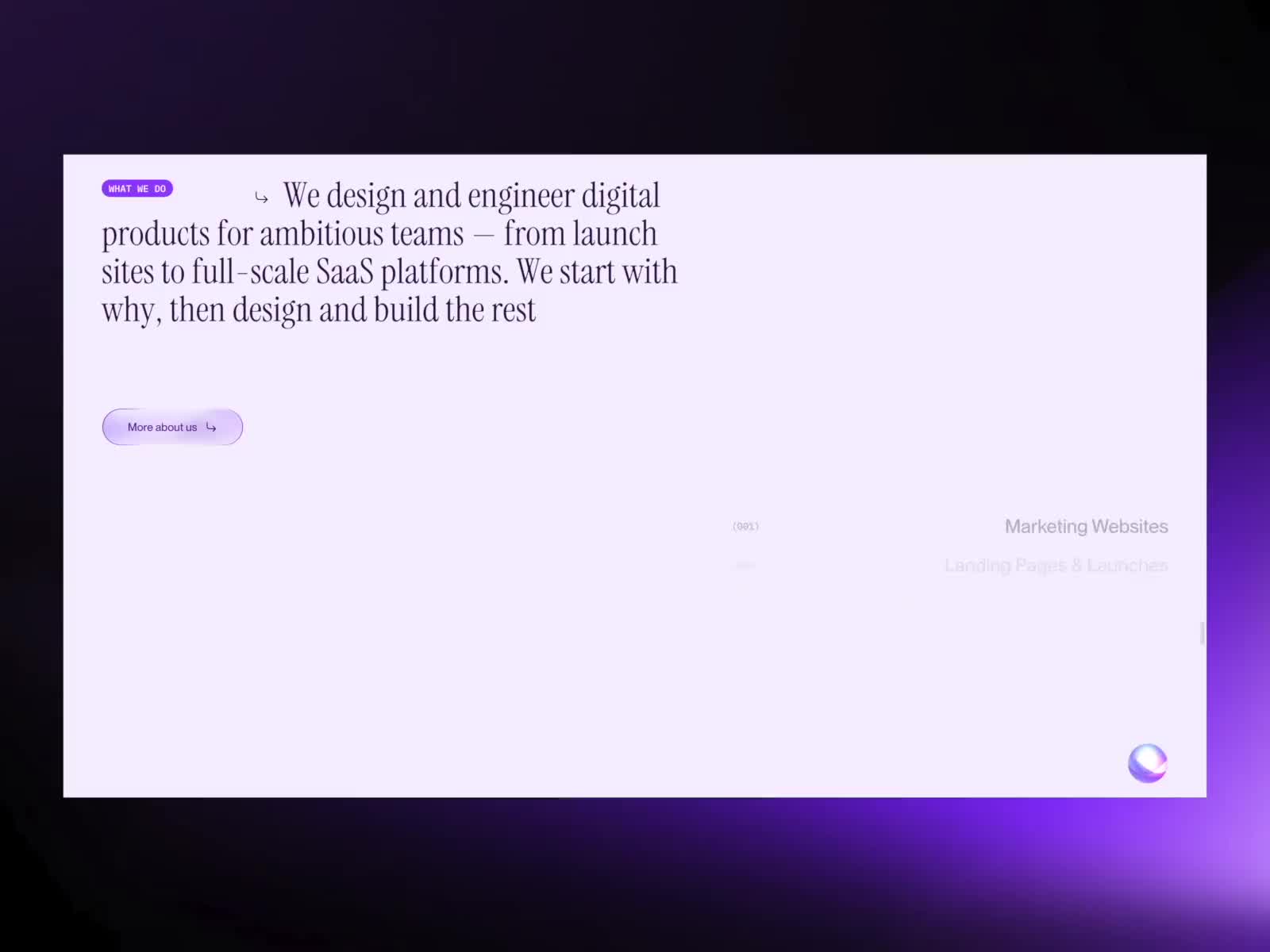 Emotion Agency - Home Page Scroll