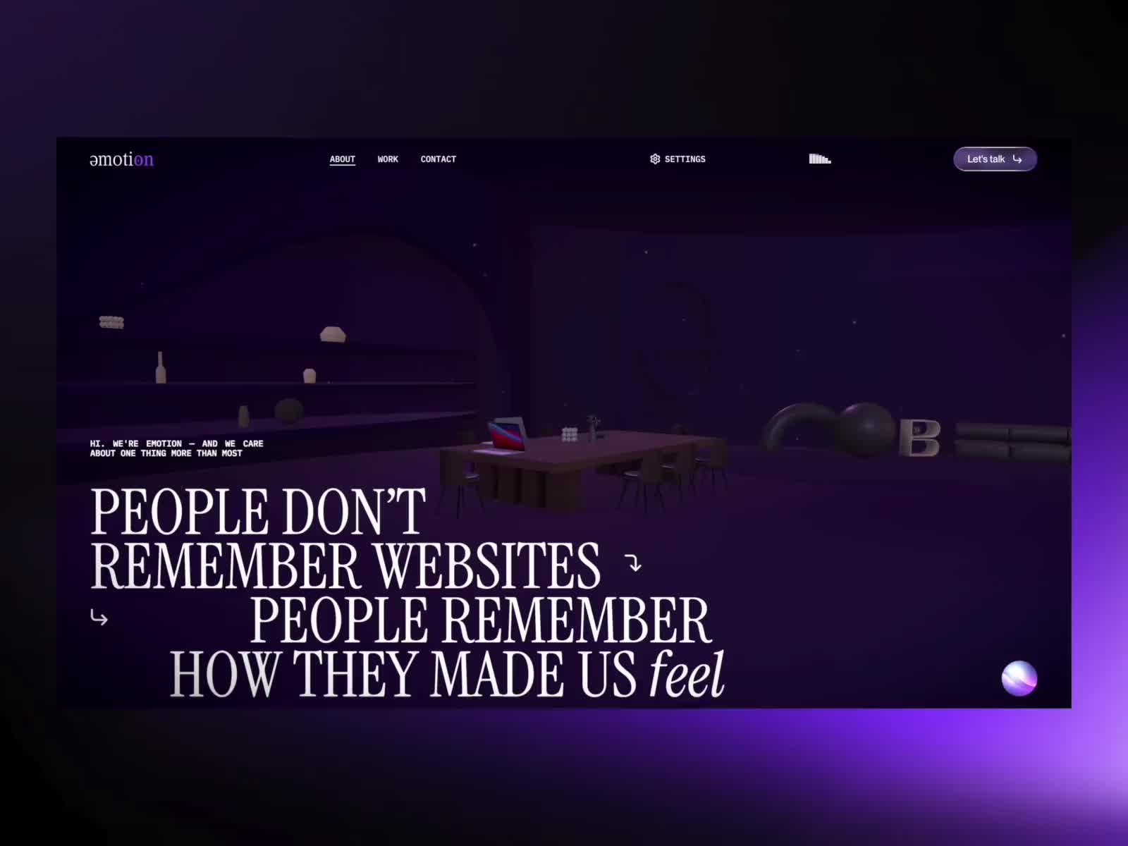 Emotion Agency - WebGL Office Scroll Expirience