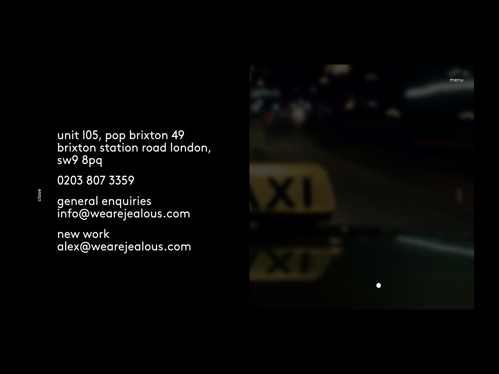 Overlapping Content Minimal Contact Page