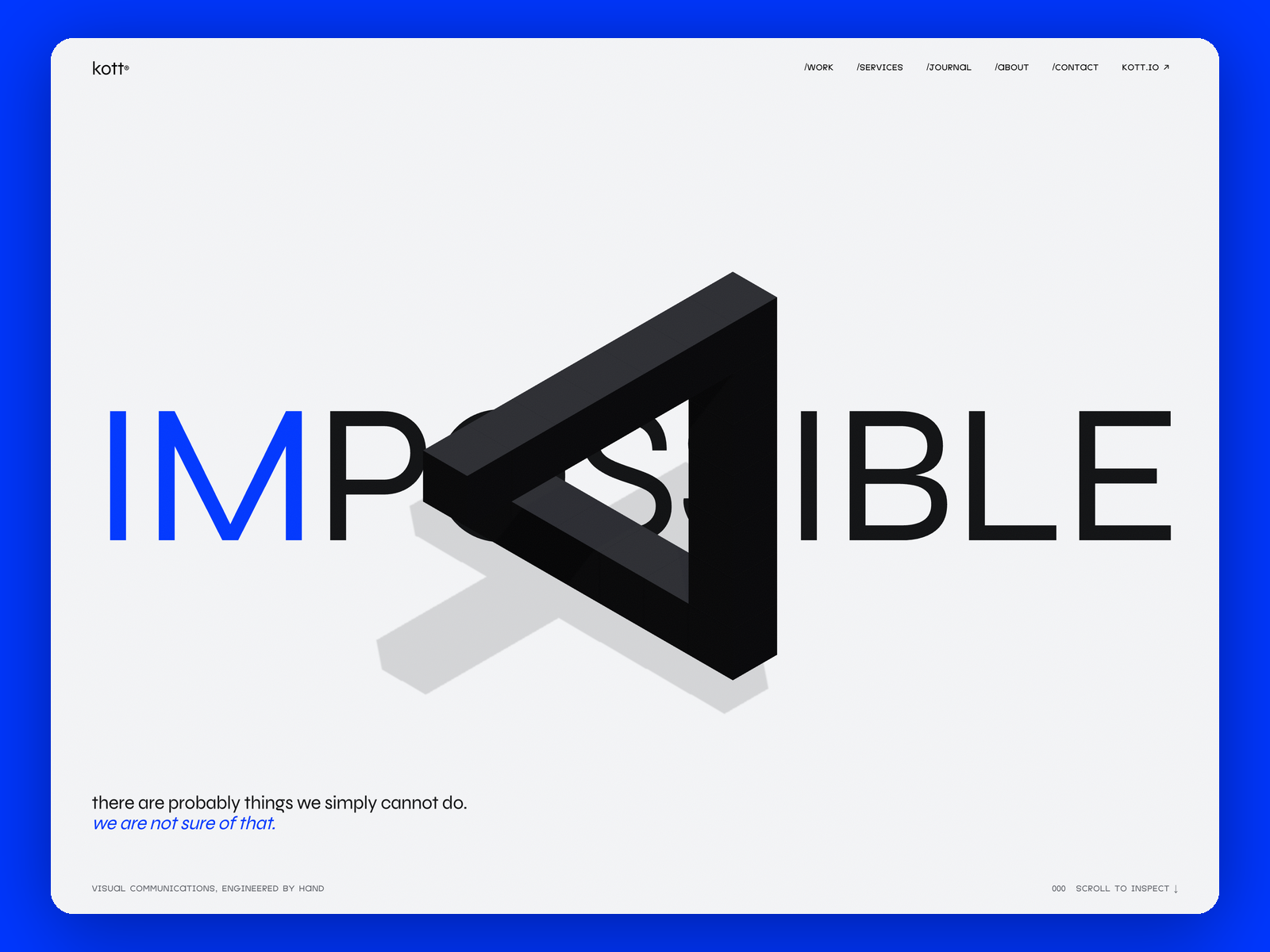 The impossible object, unfolded