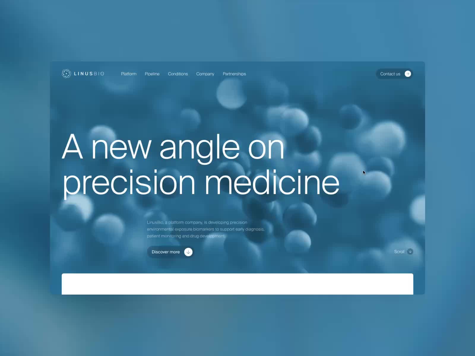 LinusBio - Homepage Hero