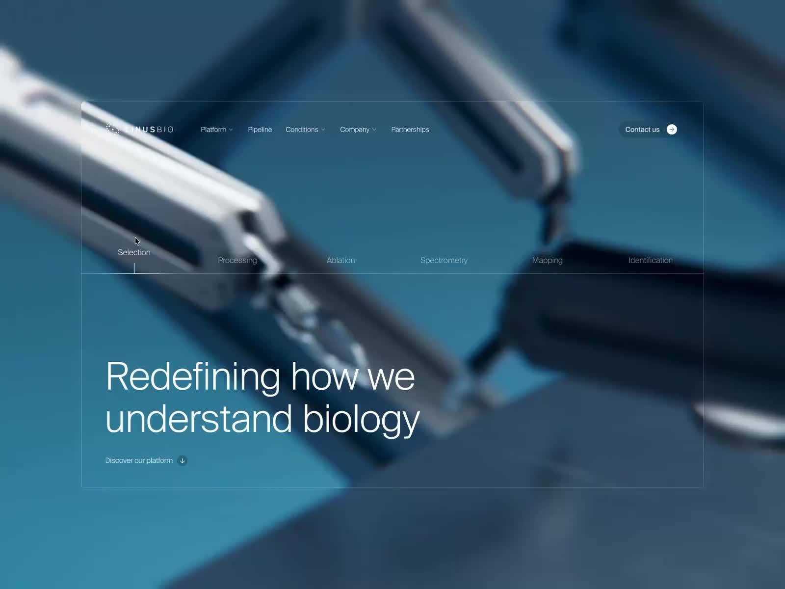 LinusBio - Platform Page Animation