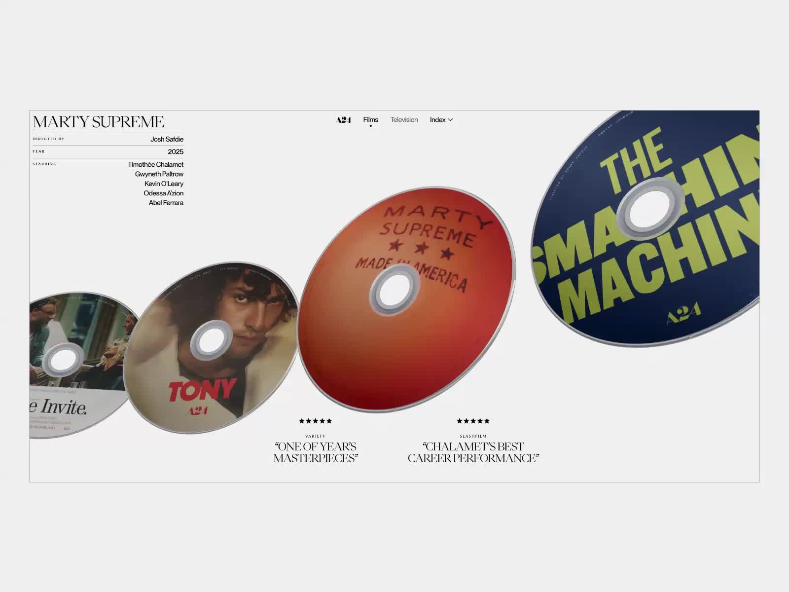A24 - Films -> Detail page