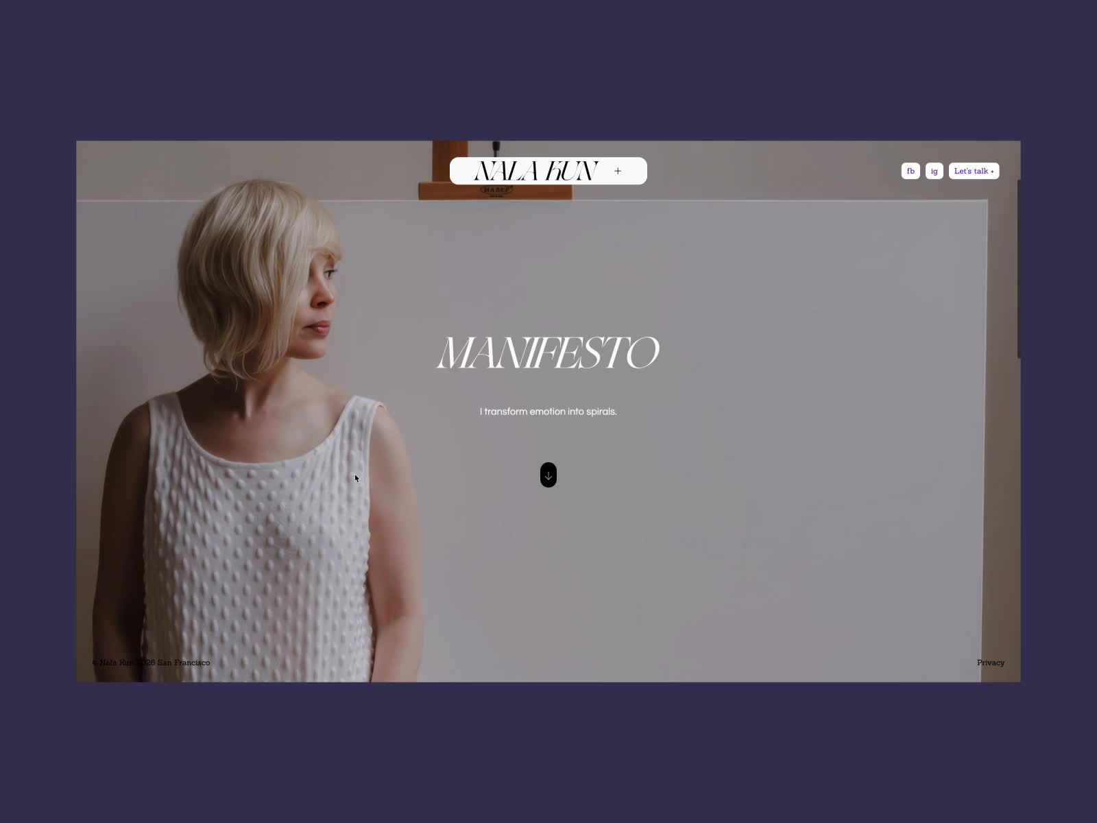 Nala Kun - Scroll-Driven Manifesto