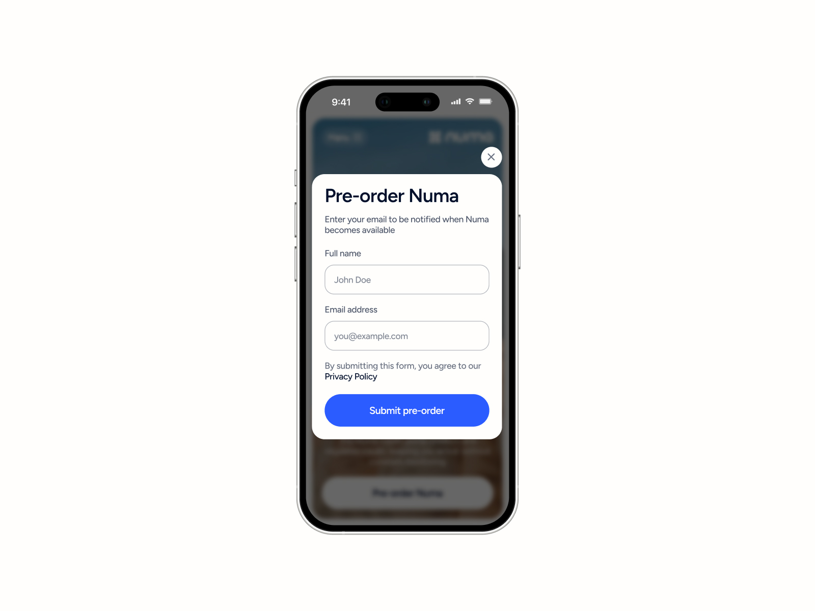 Pre-order Form