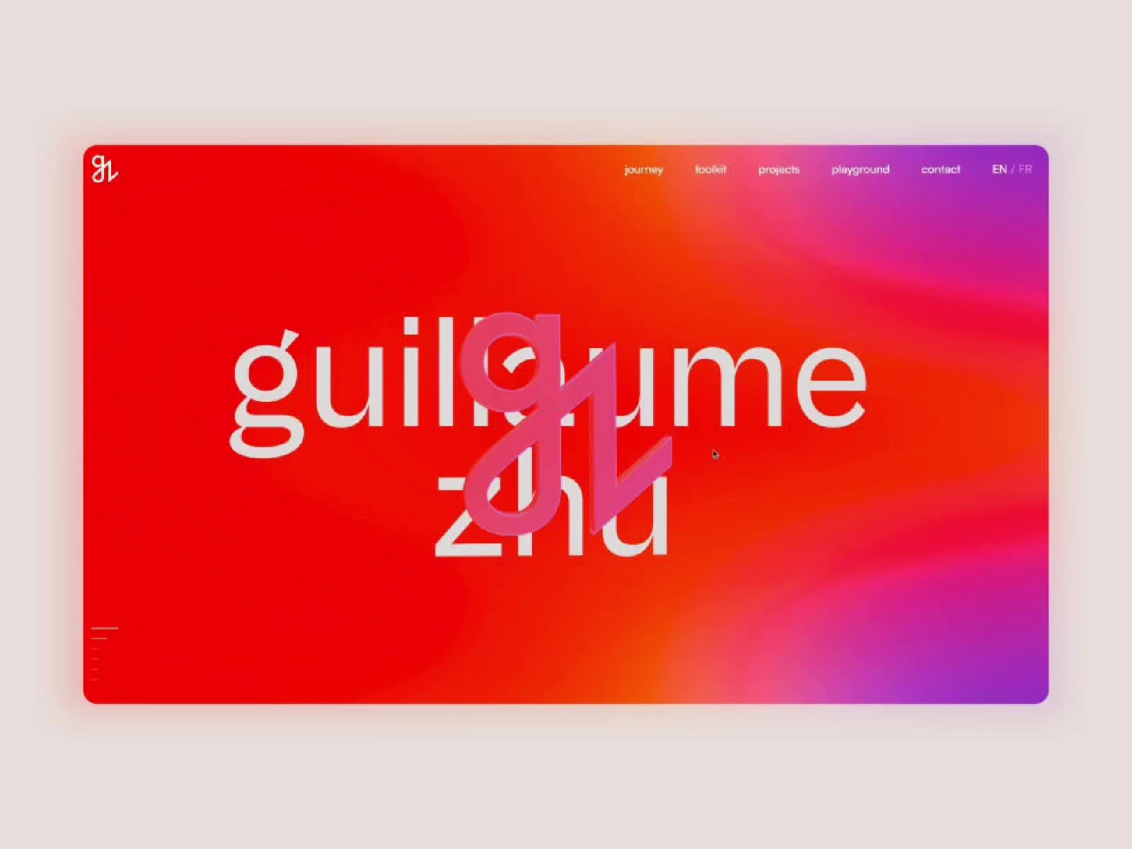 Guillaume Zhu - Scroll-Driven Hero
