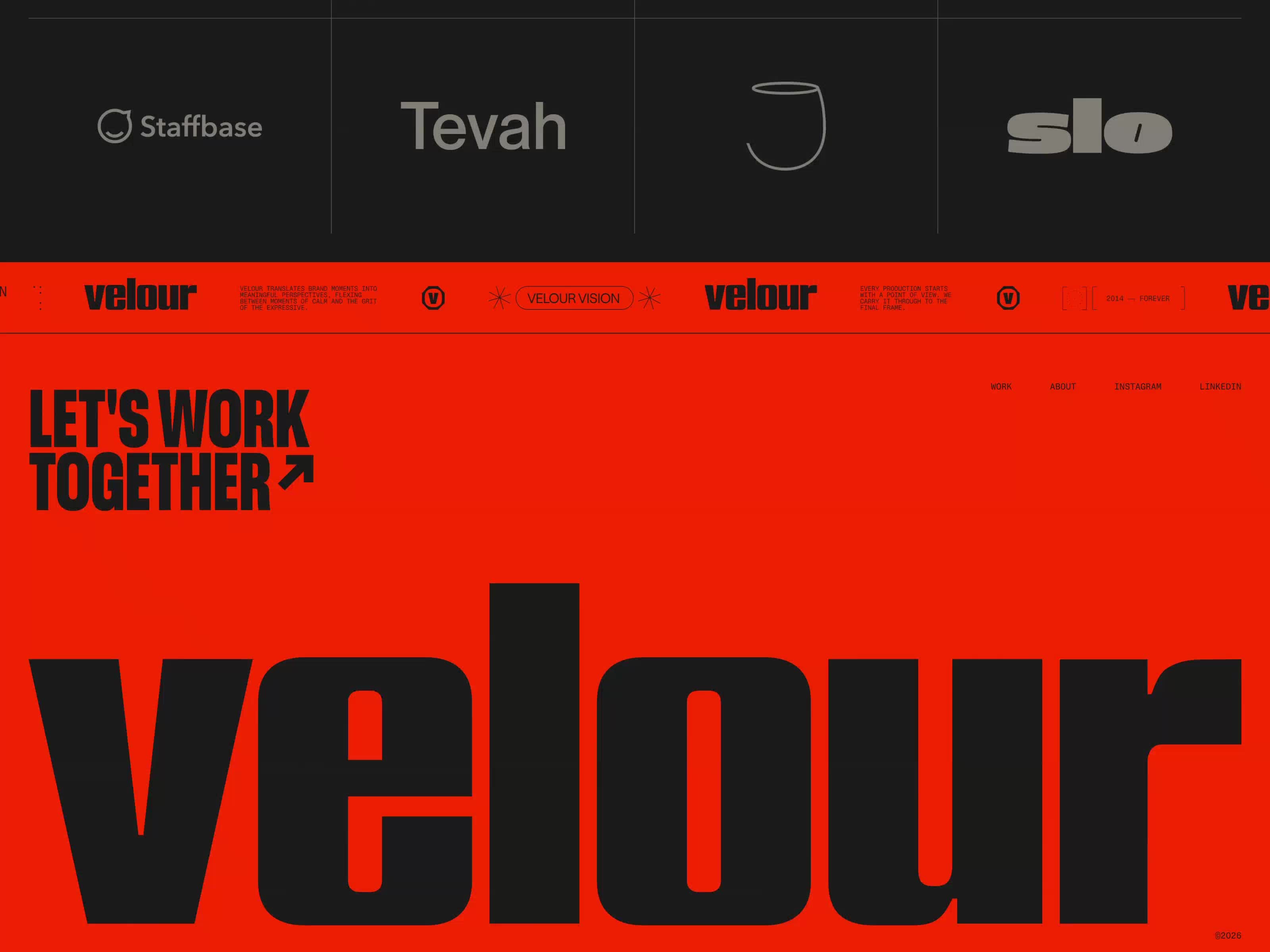 Velour Productions - Hero Footer