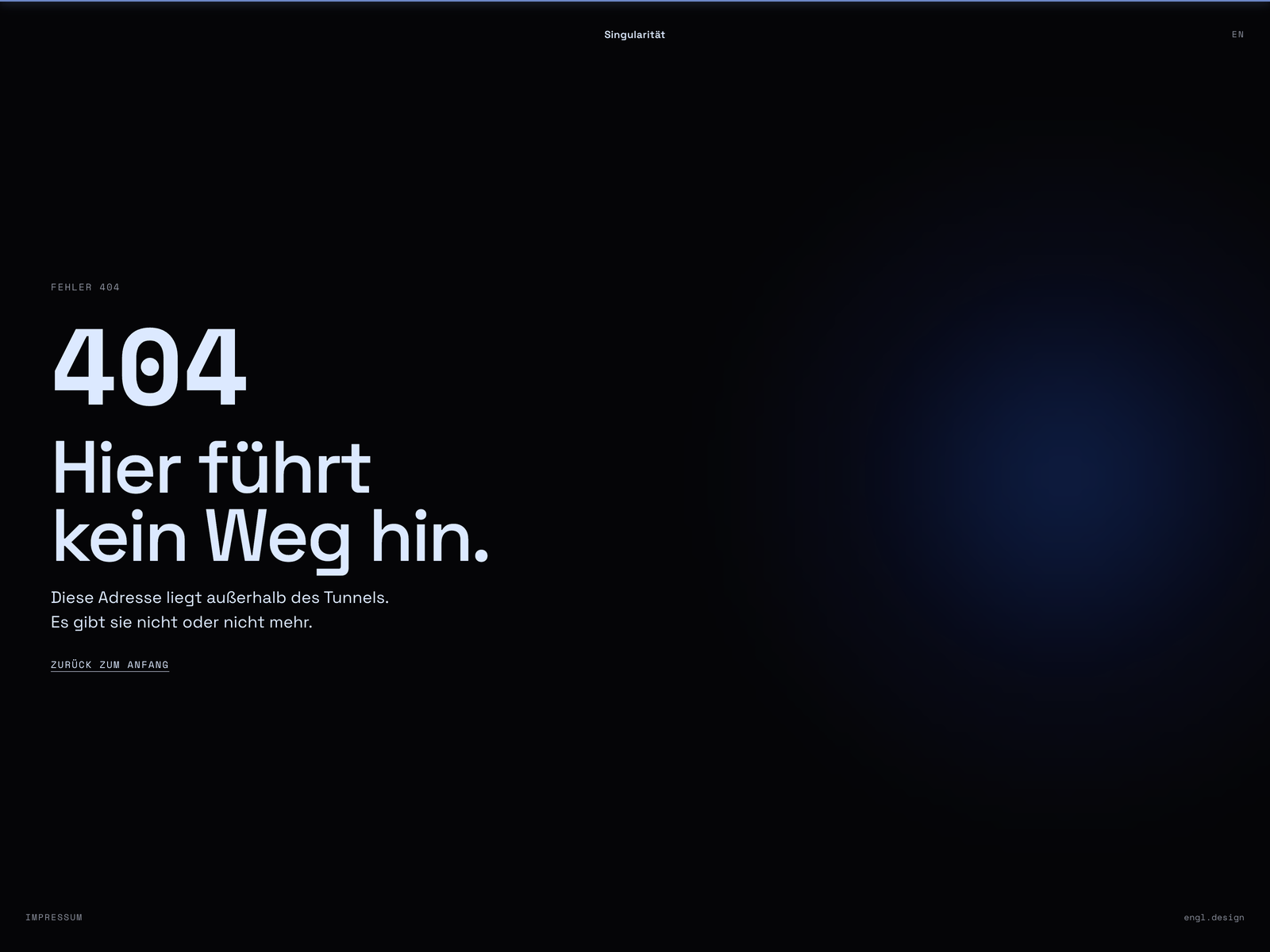 404 page: no path leads here