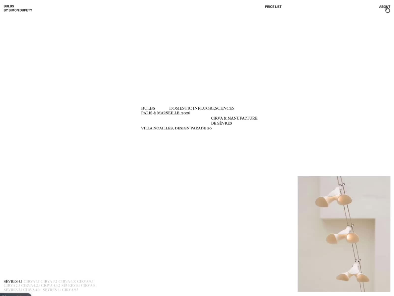 Bulbs Series - About Page Transition