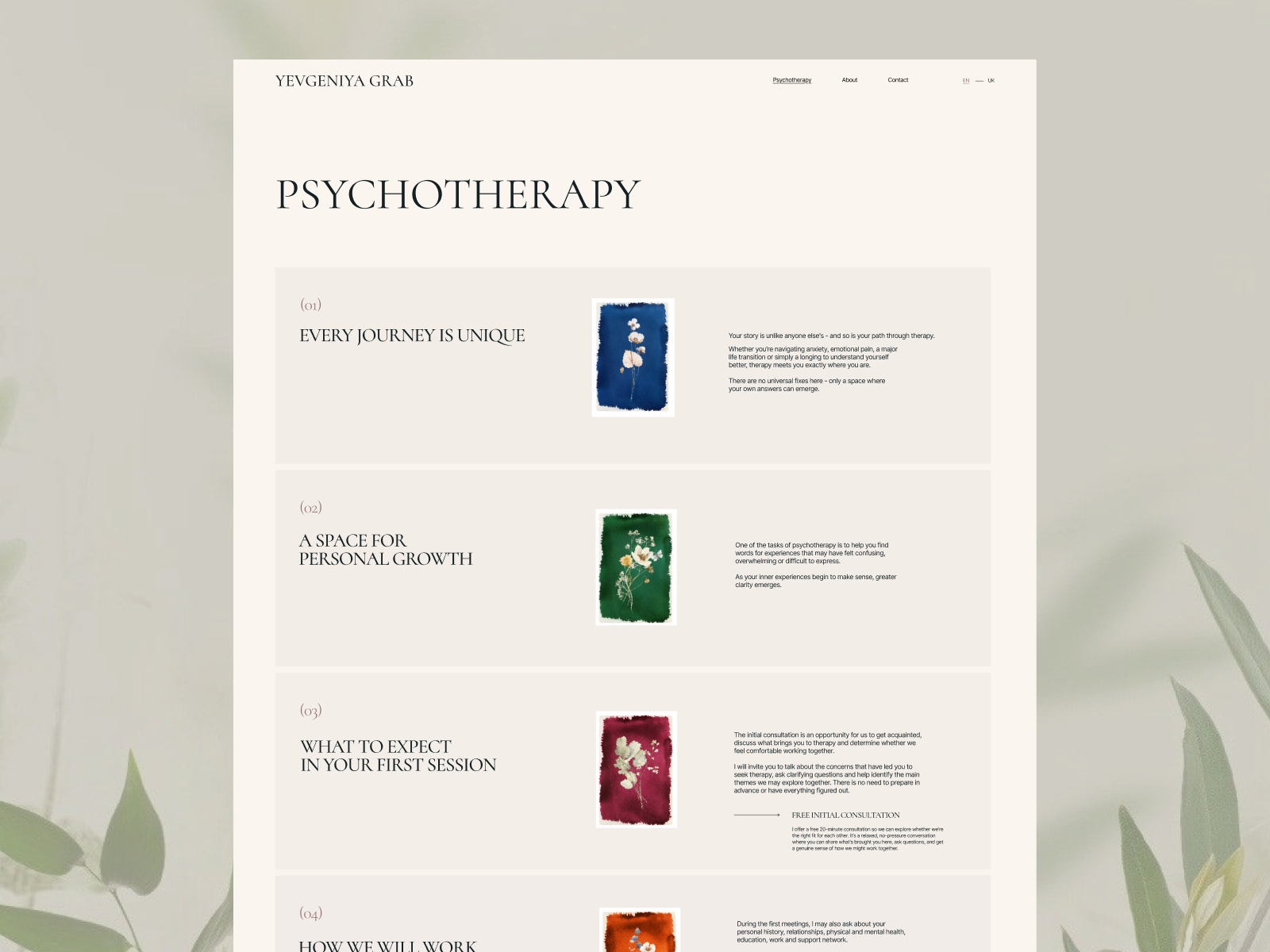 Psychotherapy information page