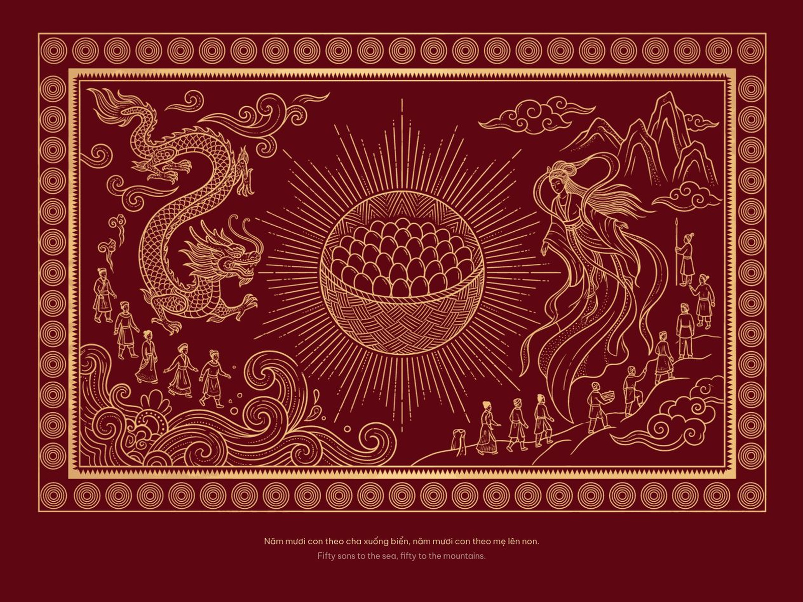 Con Rồng Cháu Tiên - Dragon & Fairy Scene