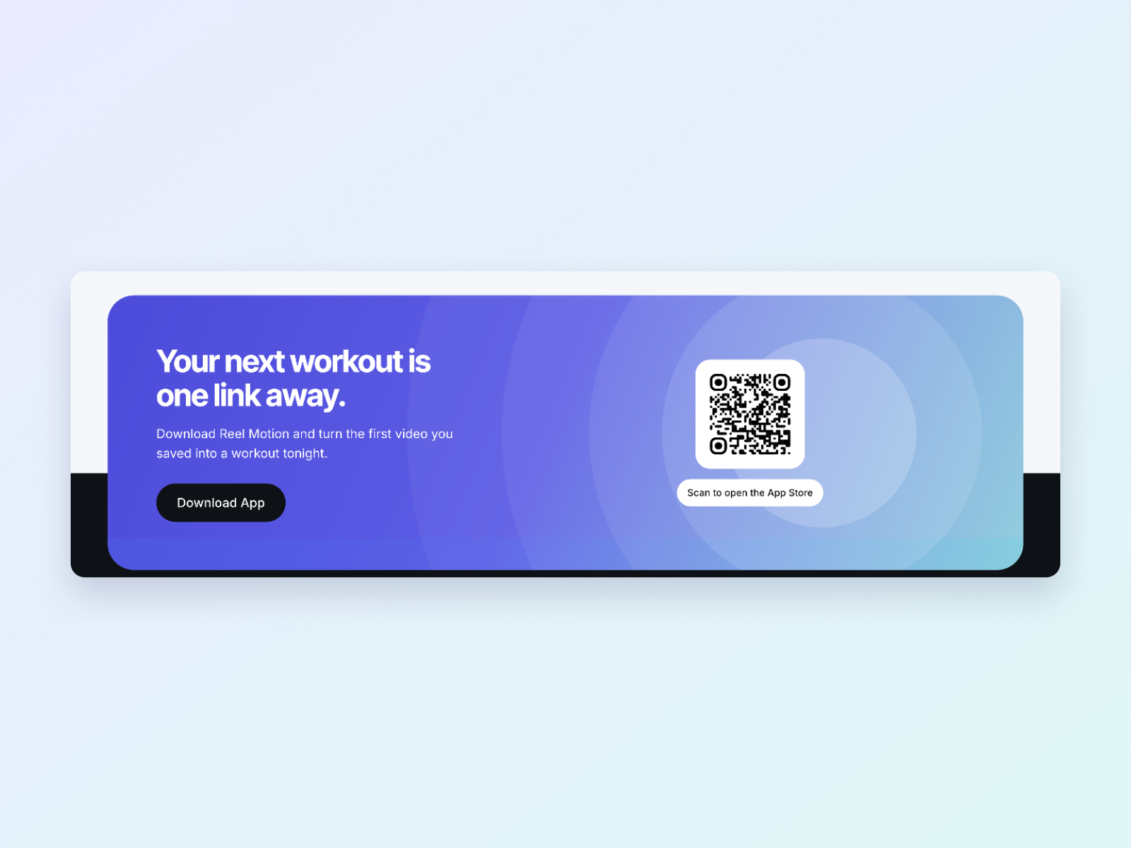 QR code download CTA