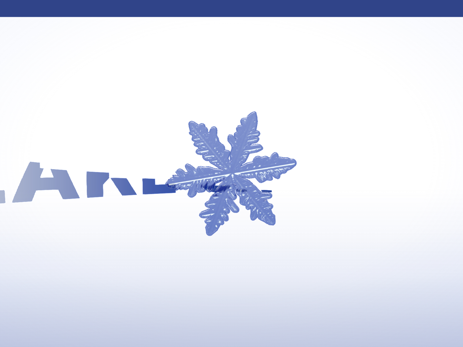 A snow crystal grows while the page loads