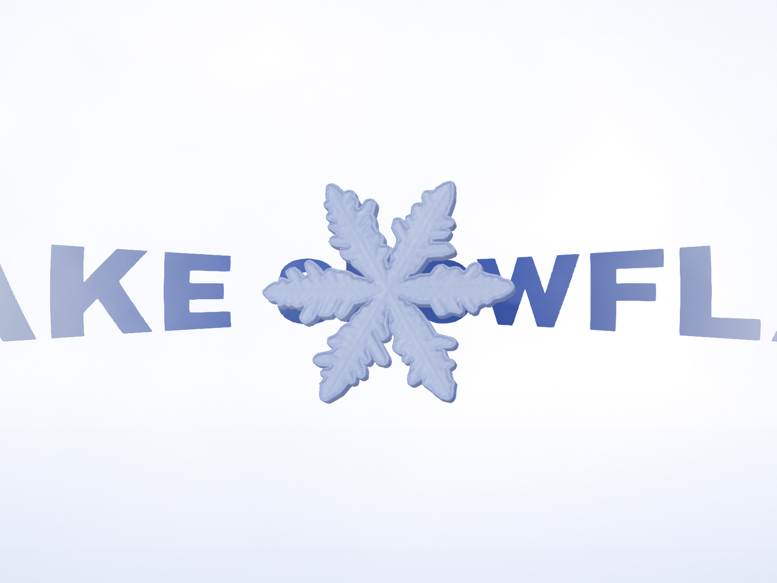 A snow crystal grows while the page loads