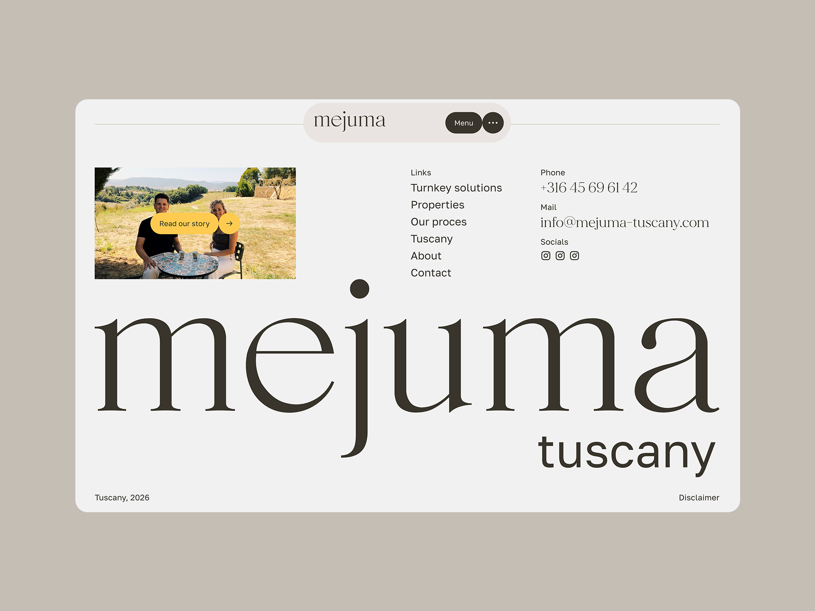 Website footer
