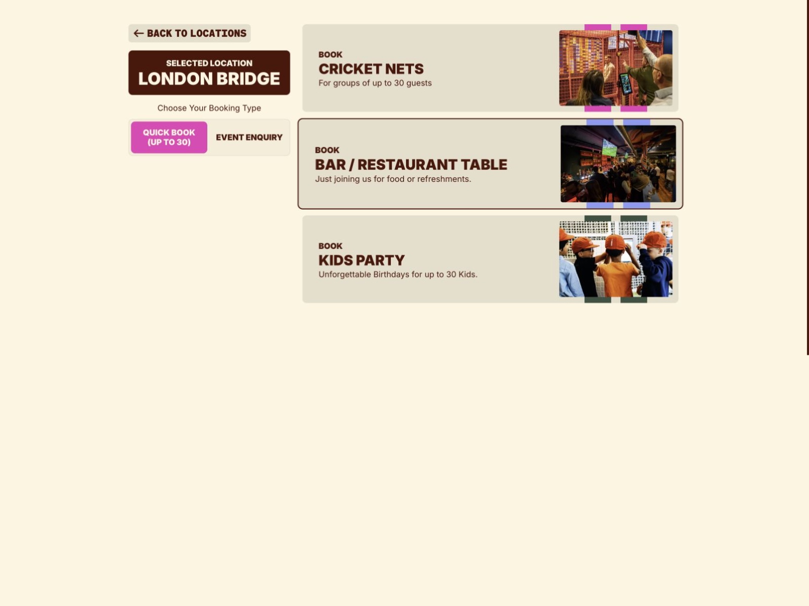 Booking Flow