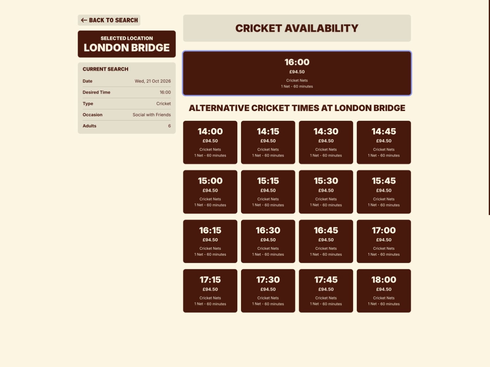 Booking Flow