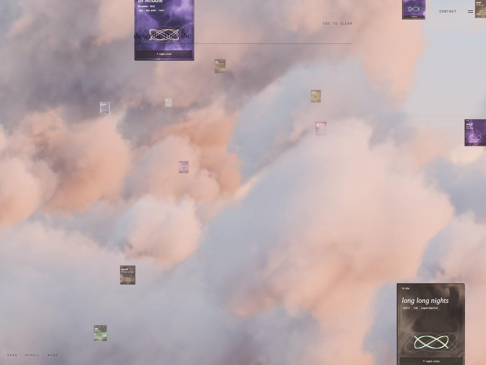 Fly through every track in the clouds