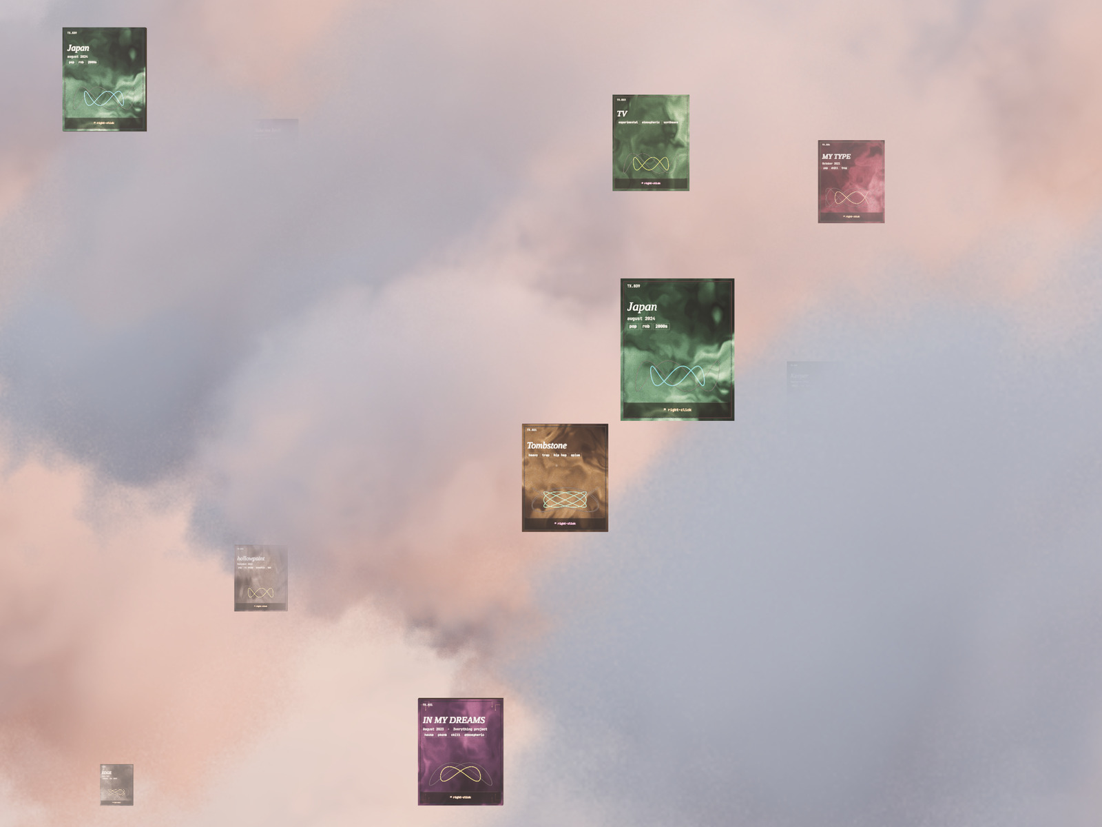 Fly through every track in the clouds
