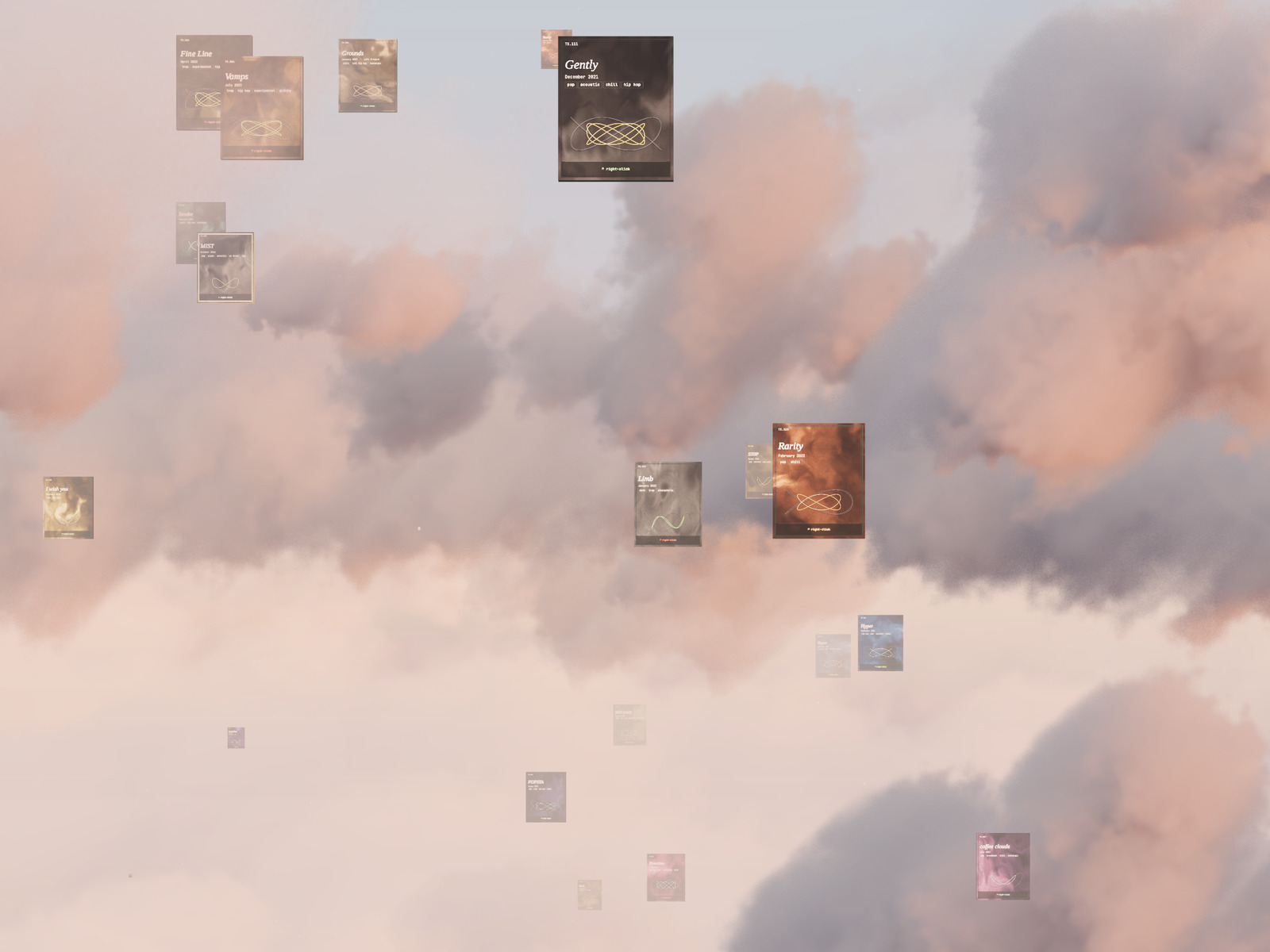 Fly through every track in the clouds