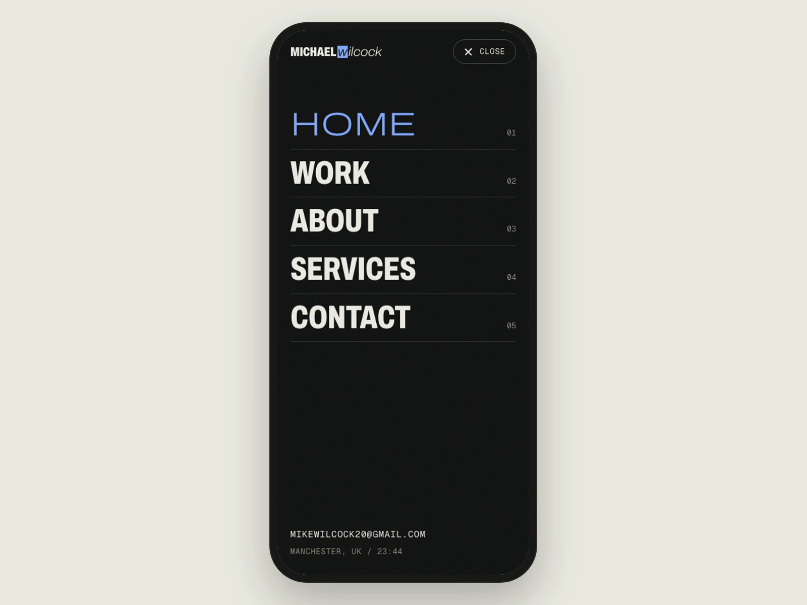 Mobile menu