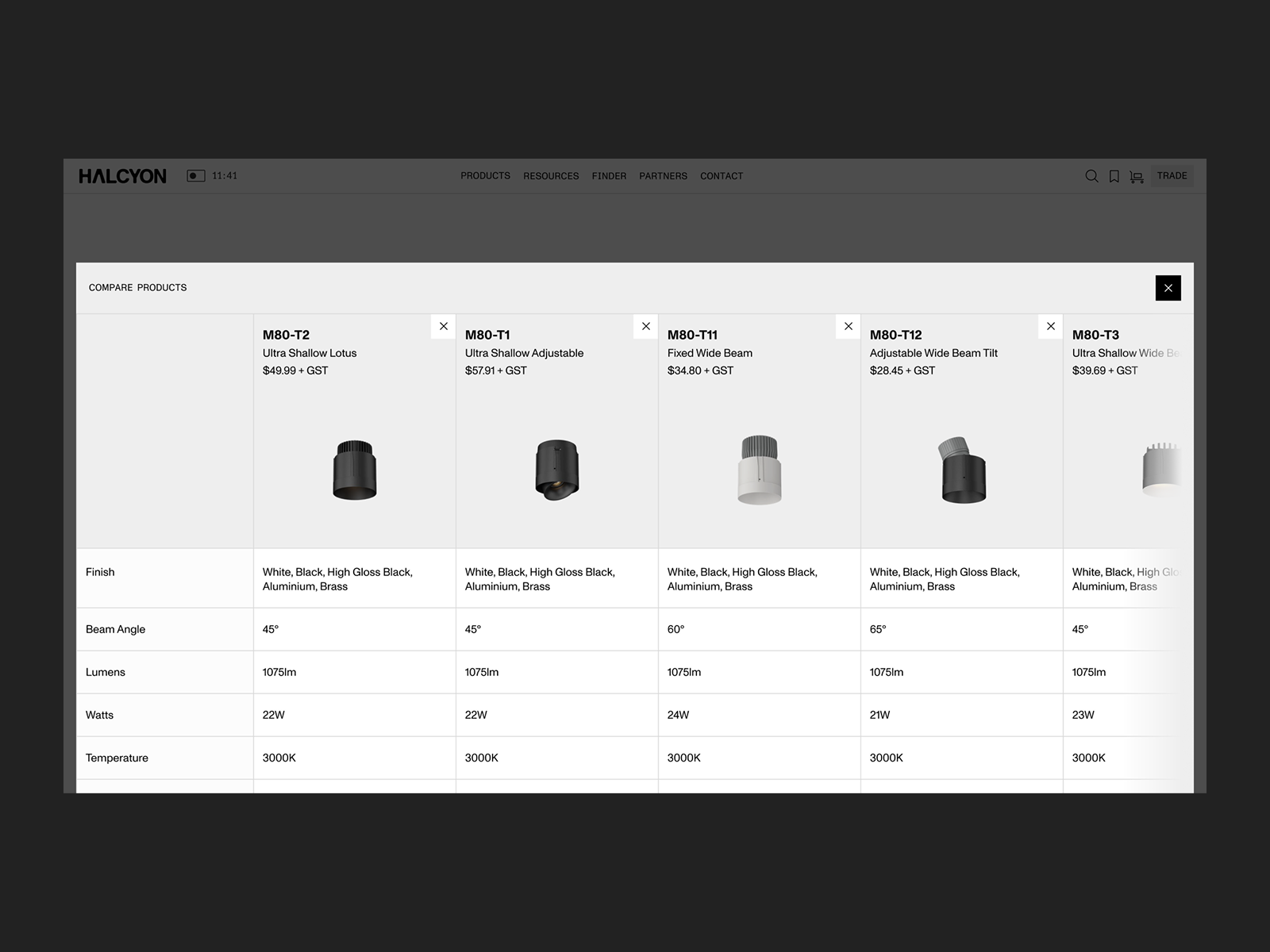 Compare Modal