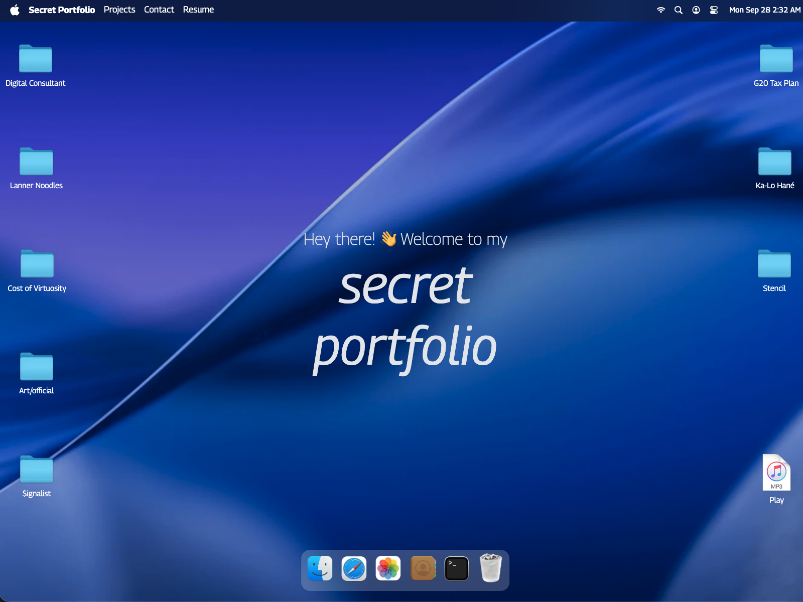 Secret Portfolio