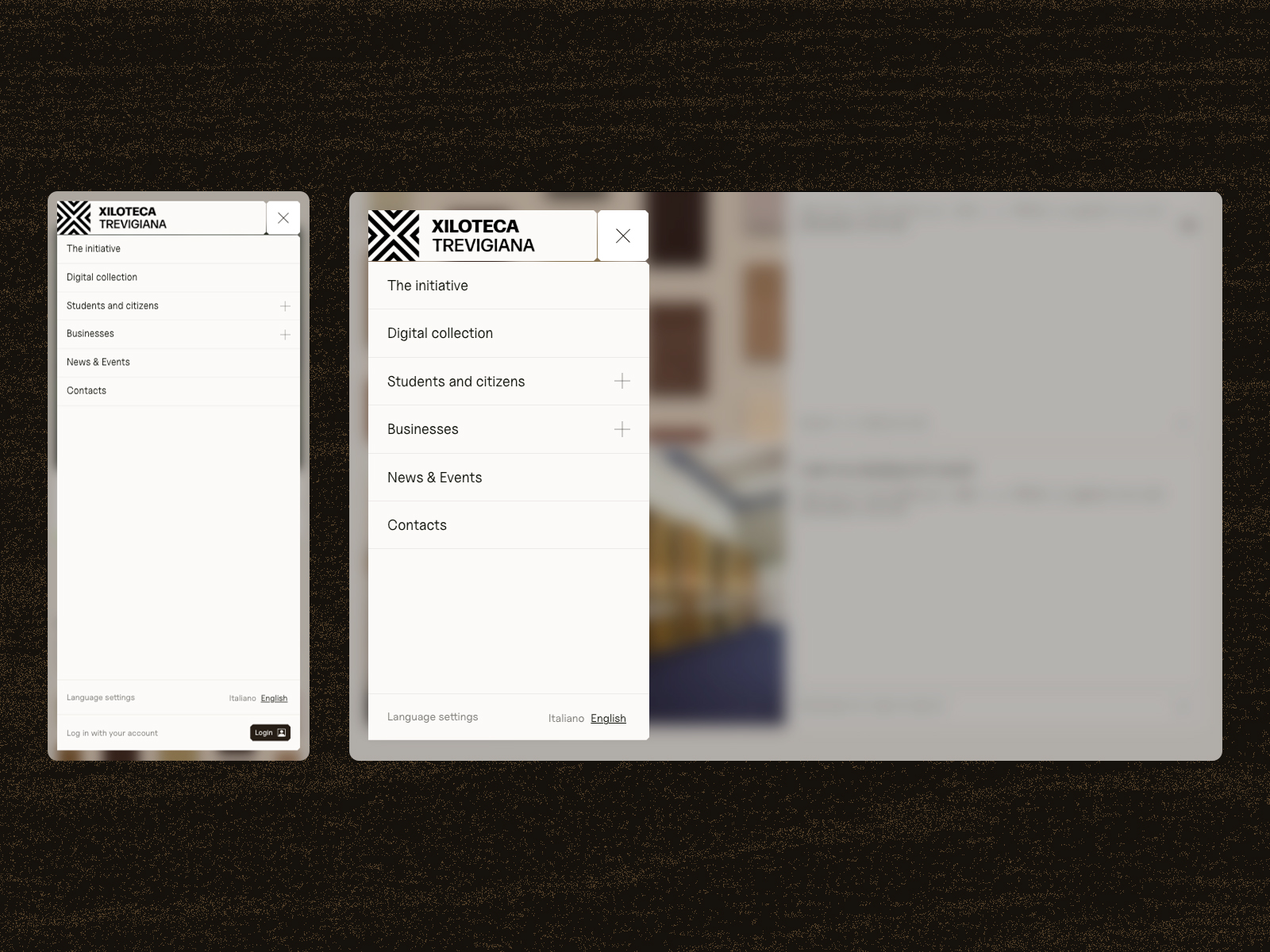 Side Navigation Menu