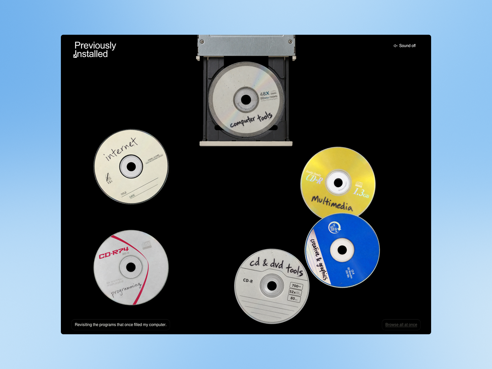 Insert CD to browse an archive.
