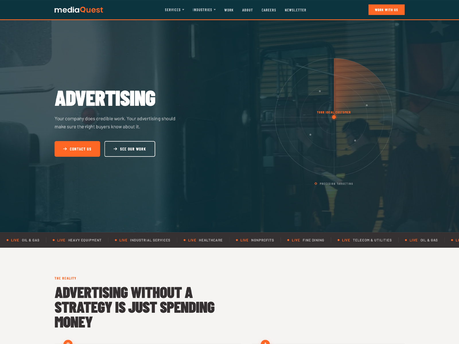 Custom Animated Hero for Advertising Page