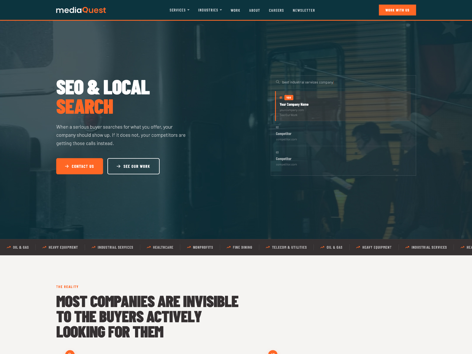Custom Animated Hero for SEO Service Page