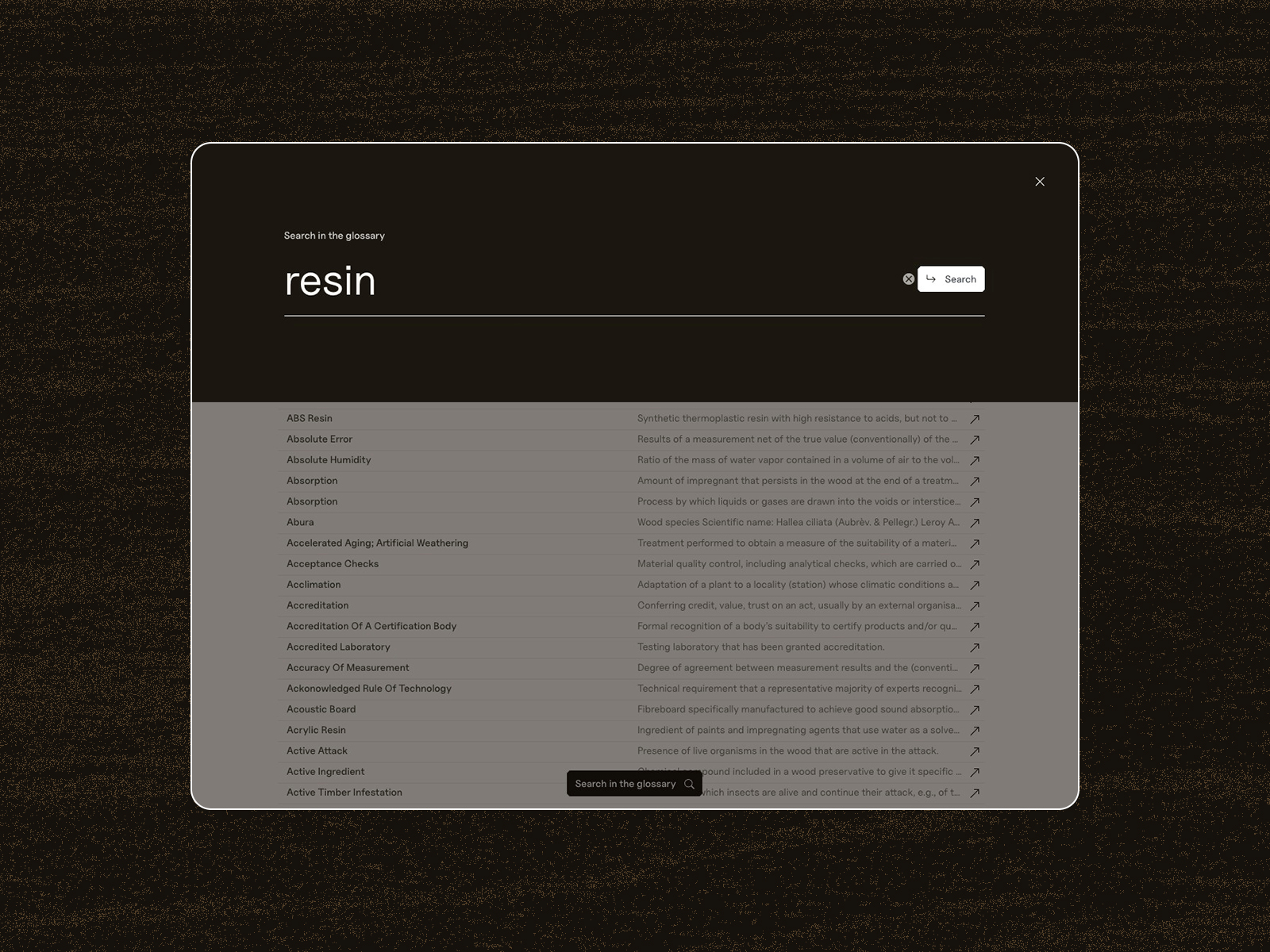 Glossary Search