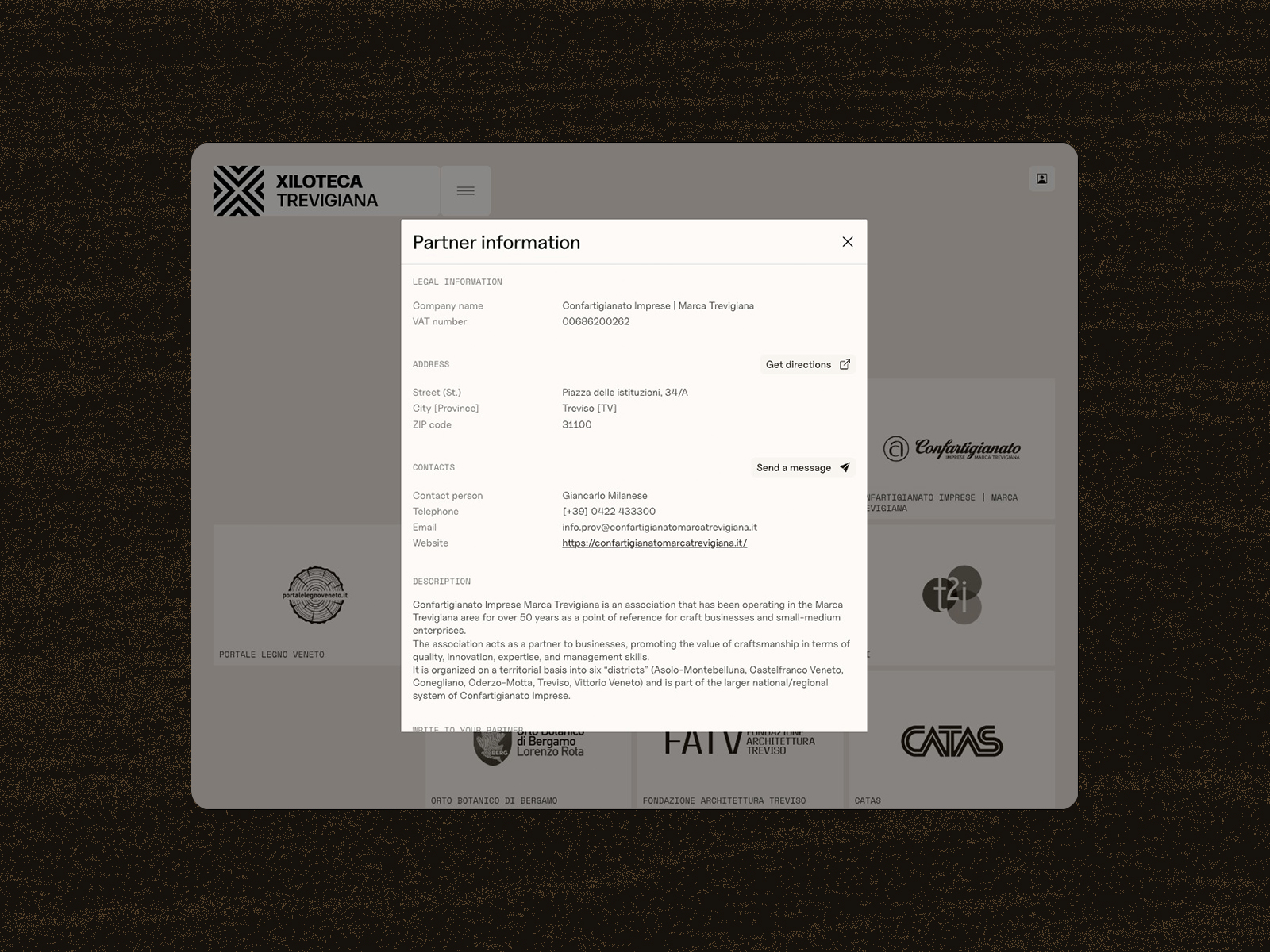 Partner Contact Modal