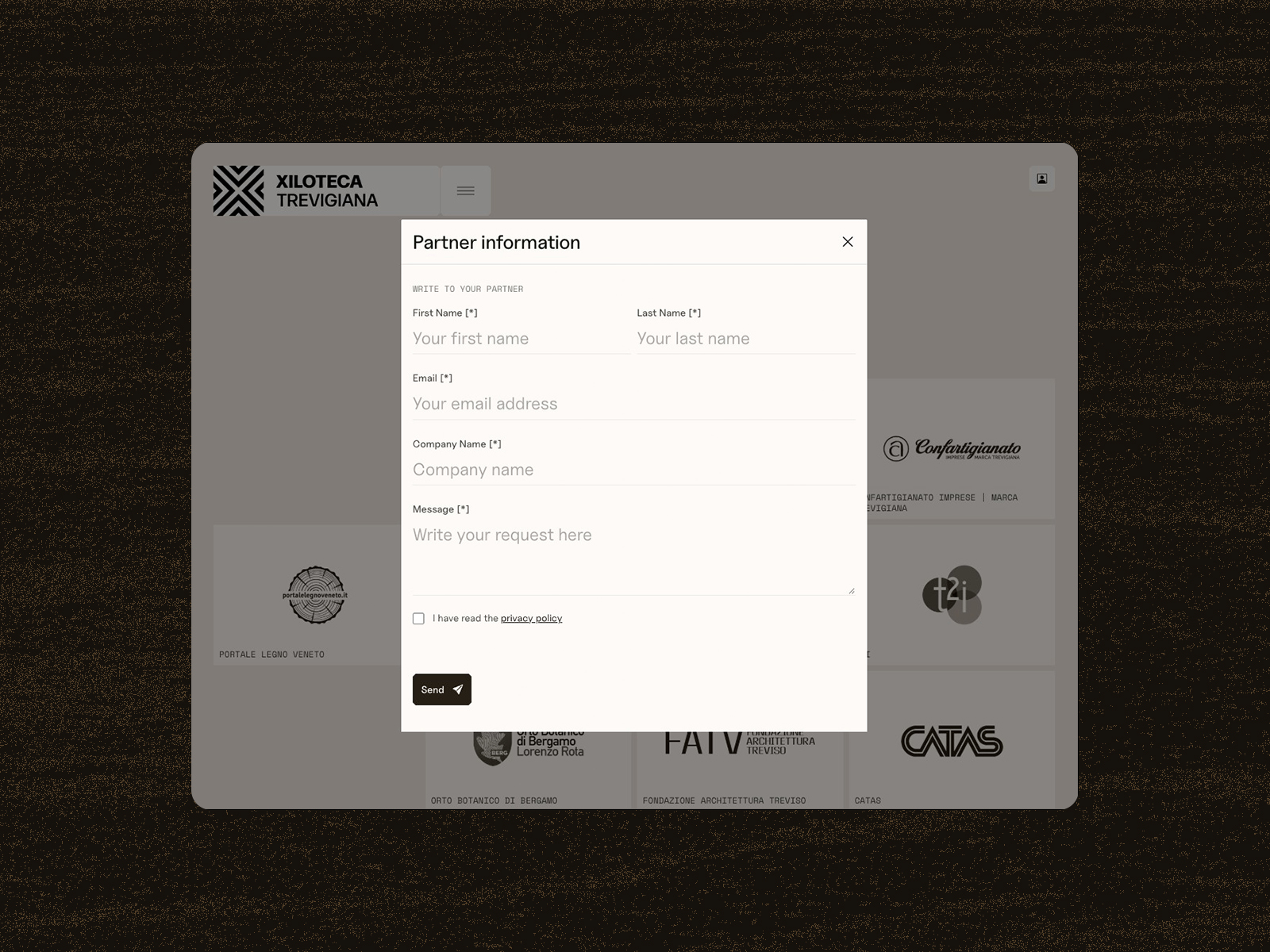 Partner Contact Modal