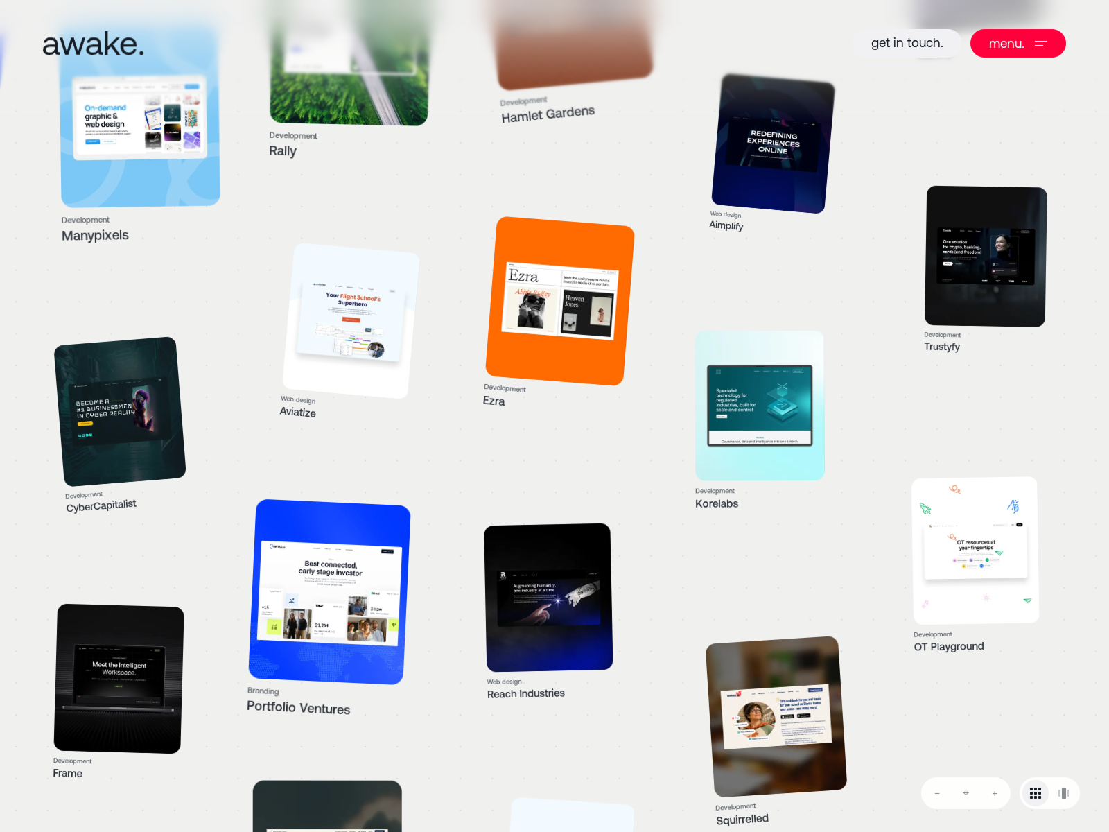 Pannable project canvas