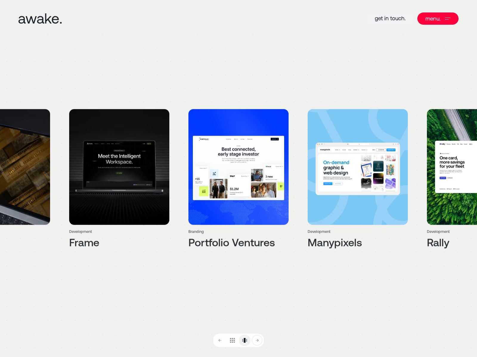 Pannable project canvas