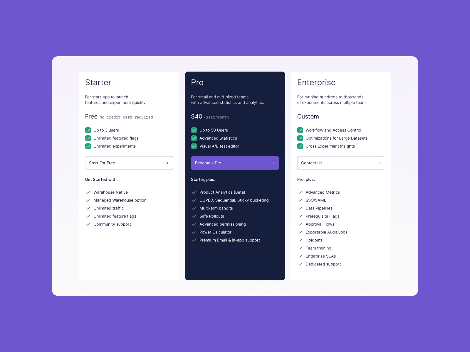 Pricing Page