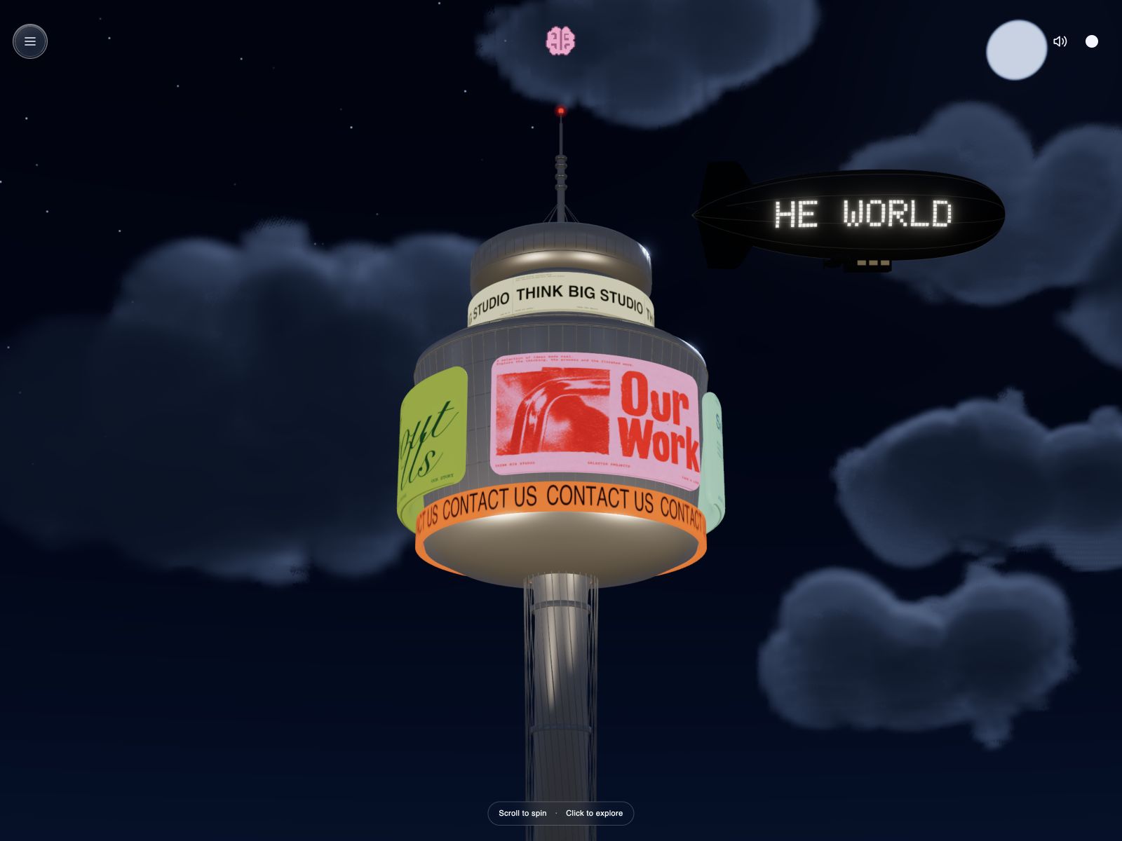 The world is yours: a blimp that changes with the sky