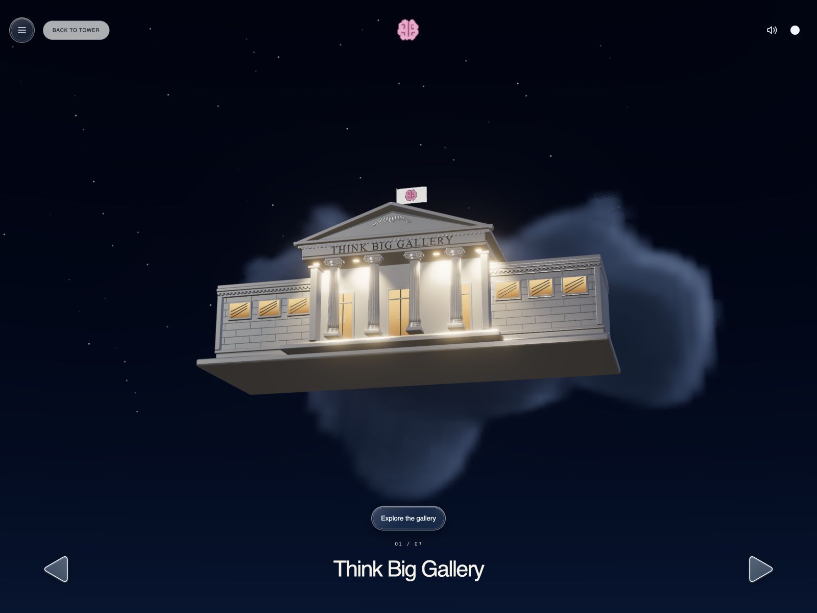 A floating portfolio that lights up after dark