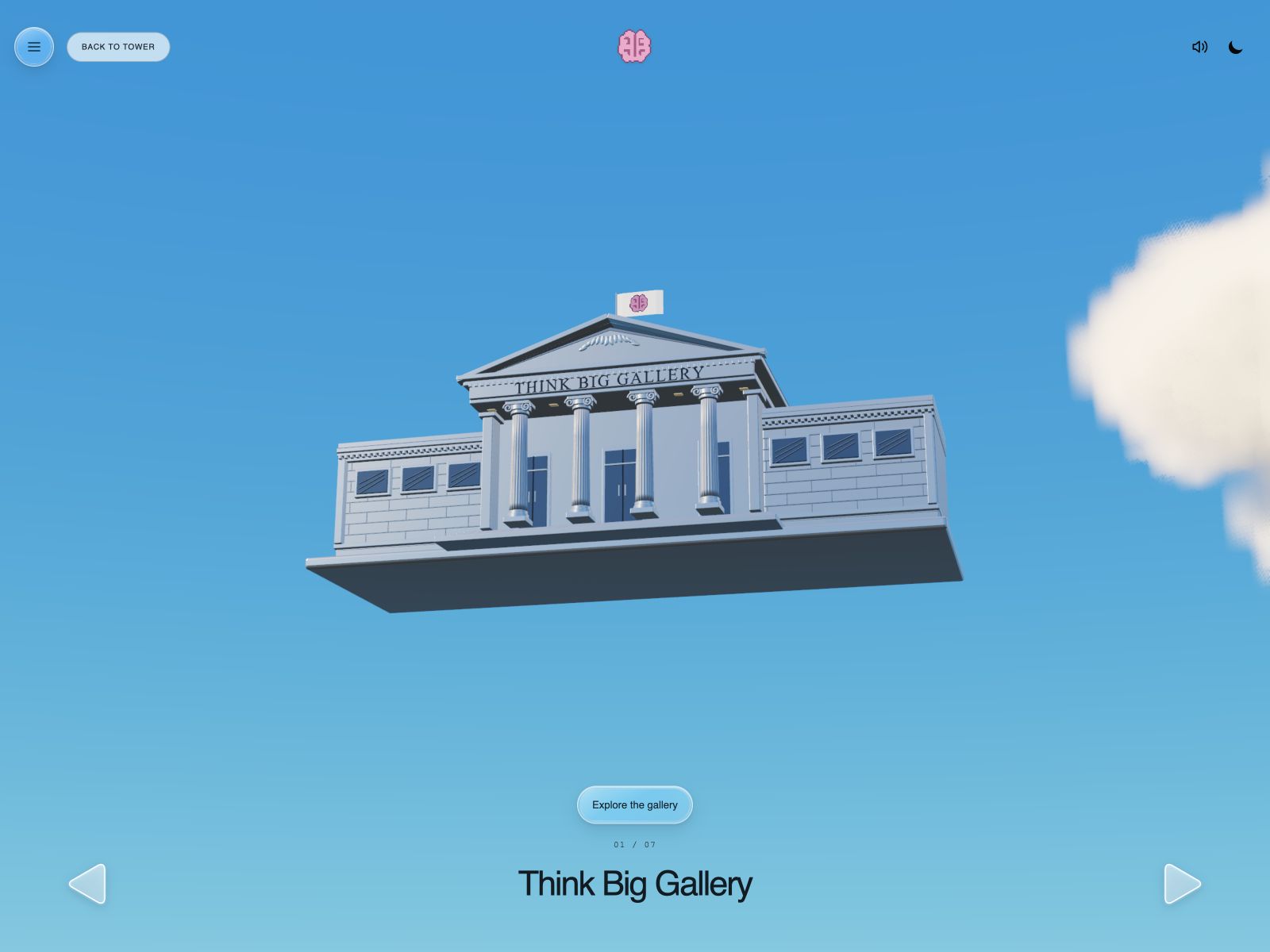 Fly through the doors of Think Big Gallery