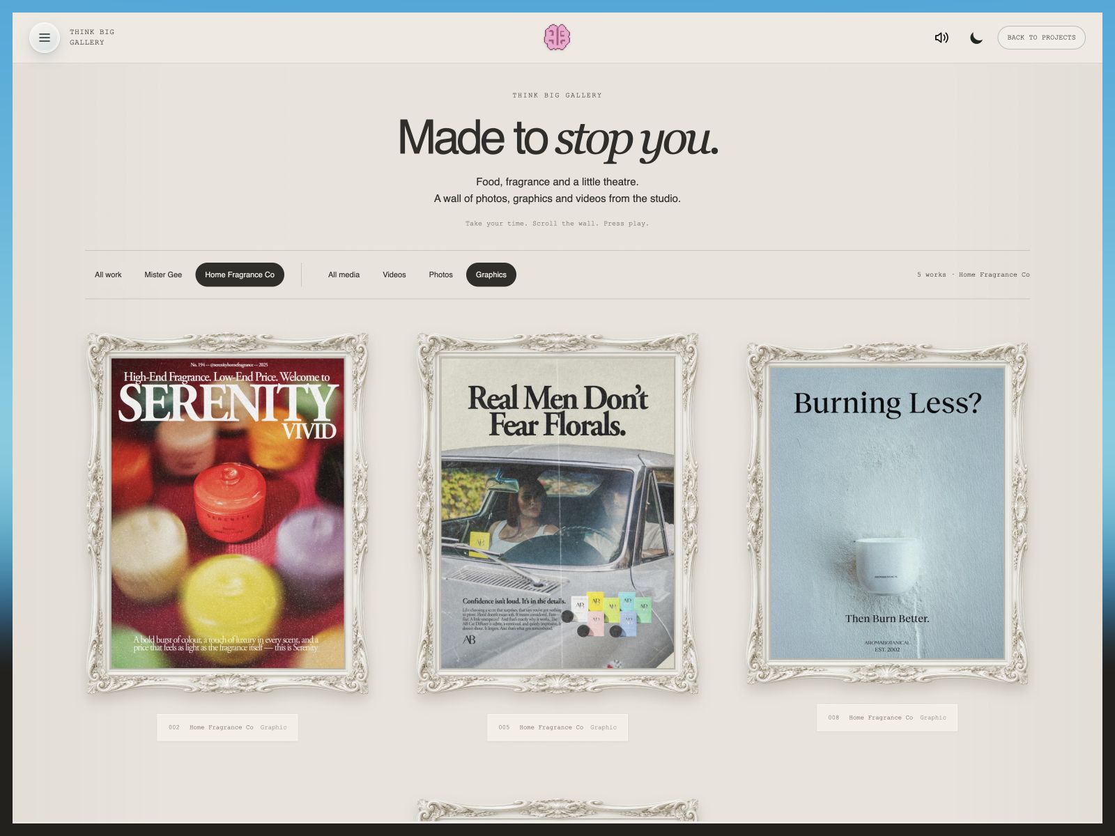 Social content presented as a framed gallery wall