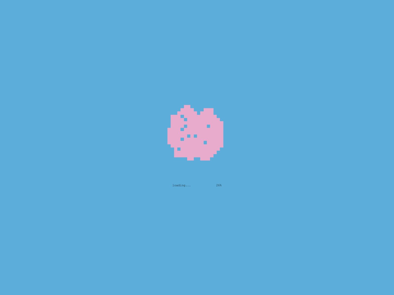 A pixel-art loader that introduces the studio’s...