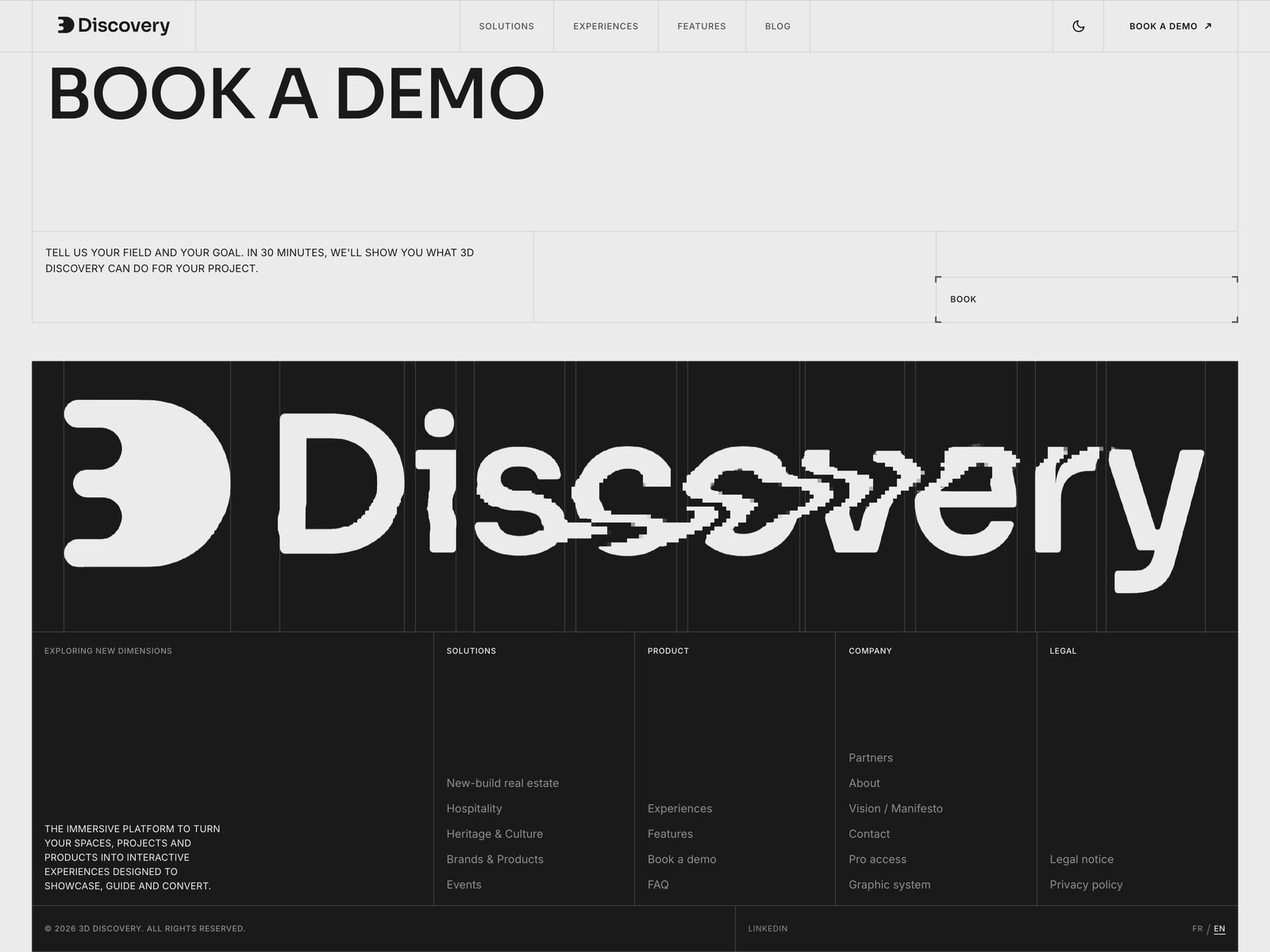 Footer wordmark distortion