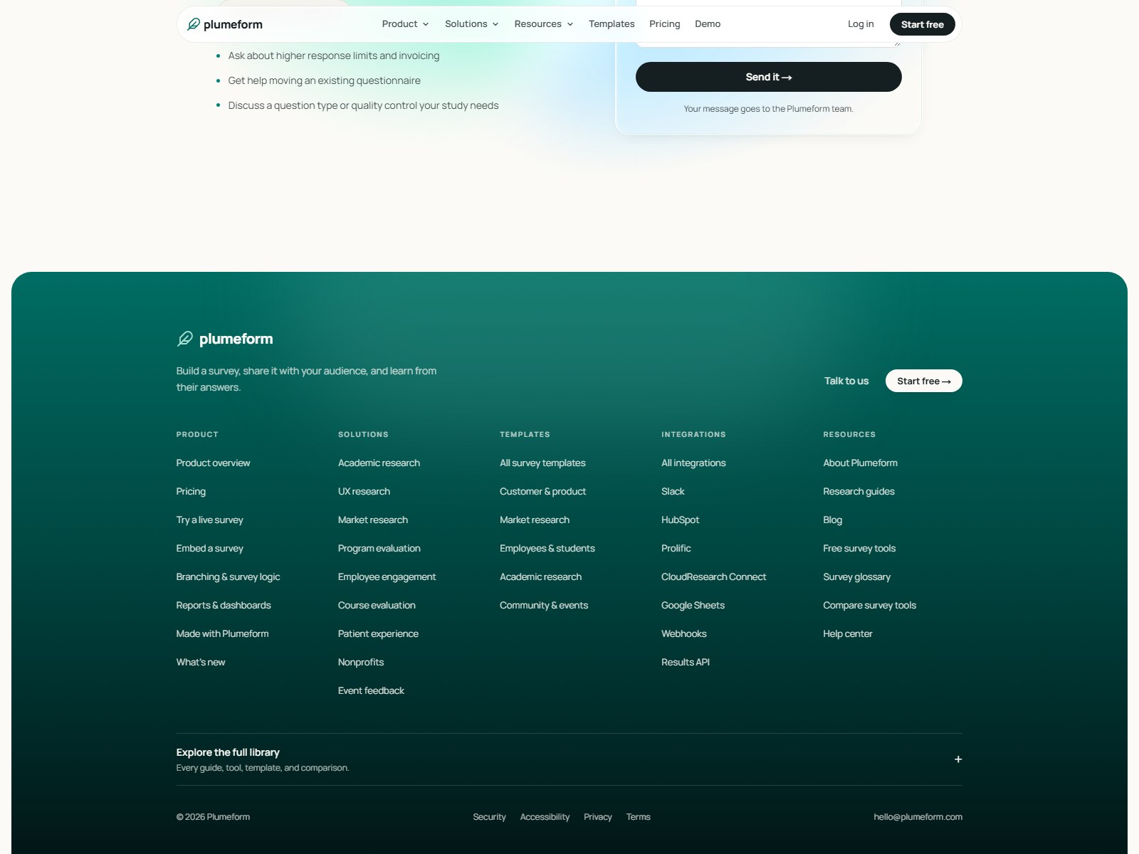 Gradient Footer