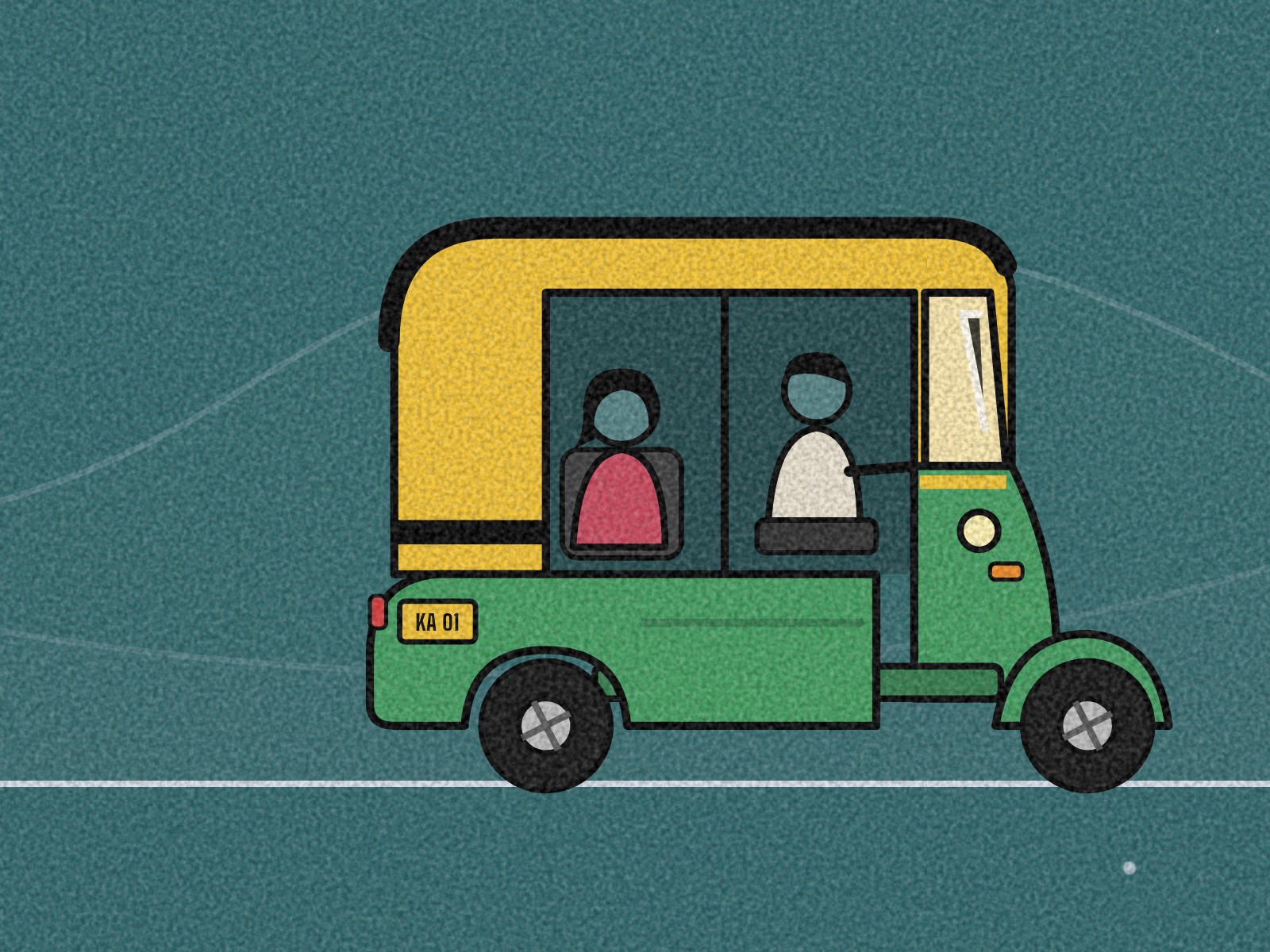 Scroll Driven Auto Rickshaw