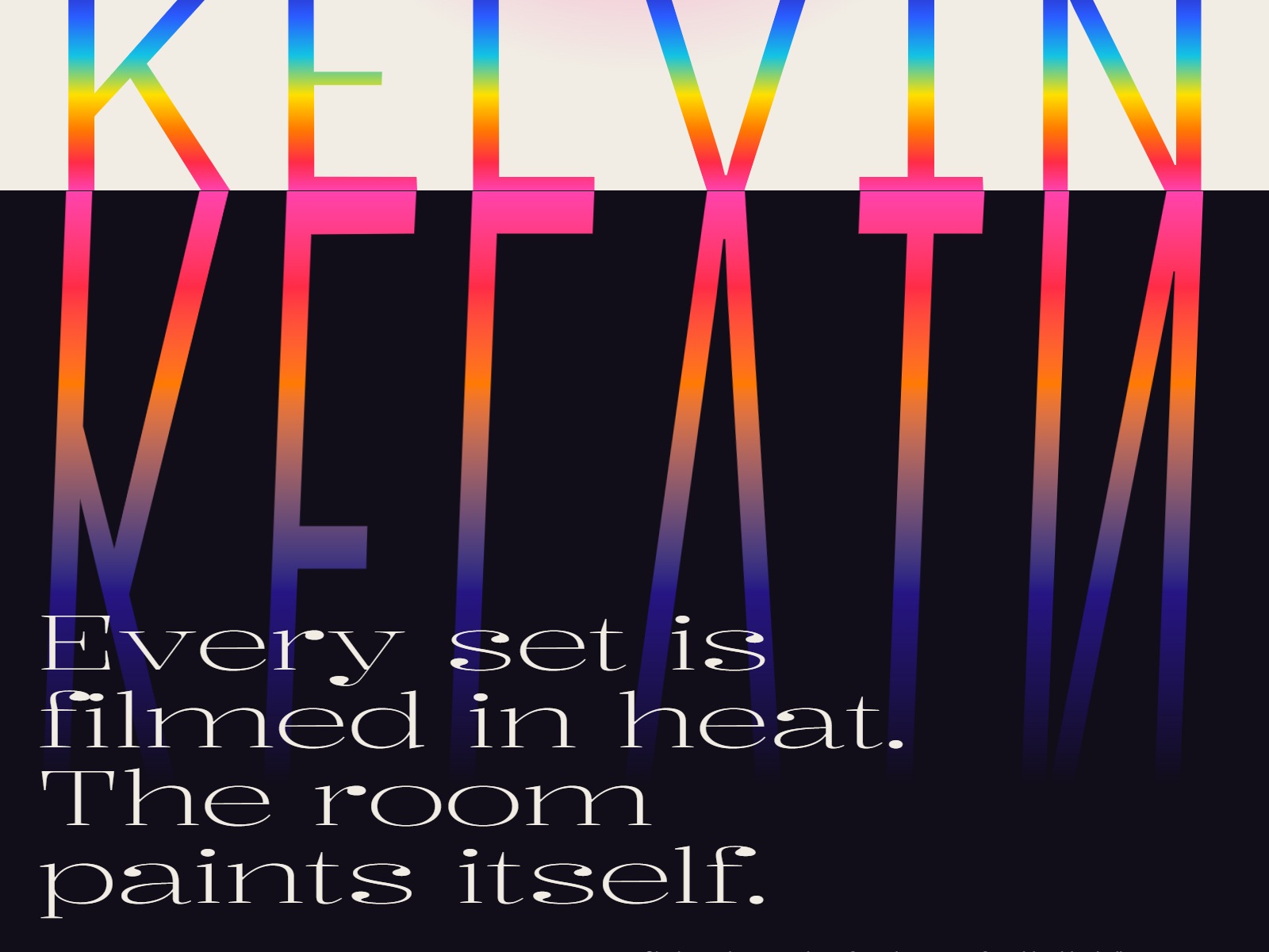 Wordmark melting into its mirage